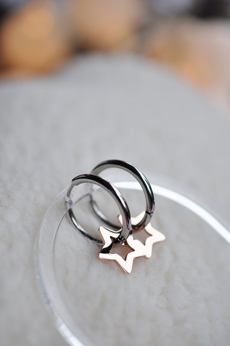 STAR OUTLINE hoop earrings / STAR OUTLINE ringovi naušnice