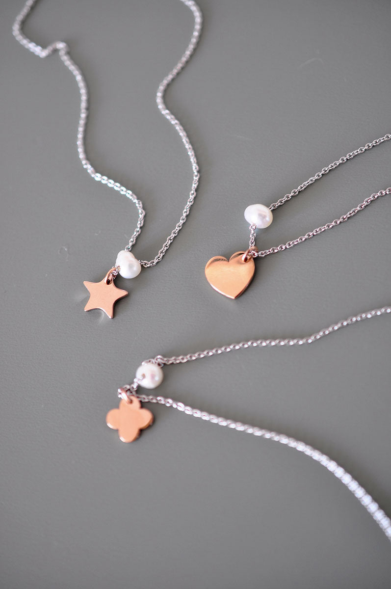 Silver plated MINI HEARTS necklace