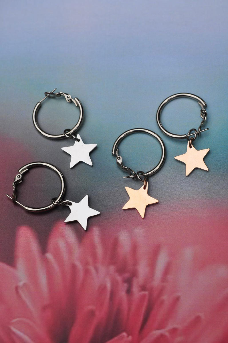 Earrings STAR HOOP / Naušnice RING STAR