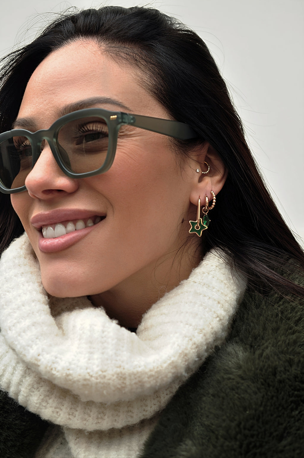 SNOW DROPS classic hoops / SNOW DROPS klasični ringovi