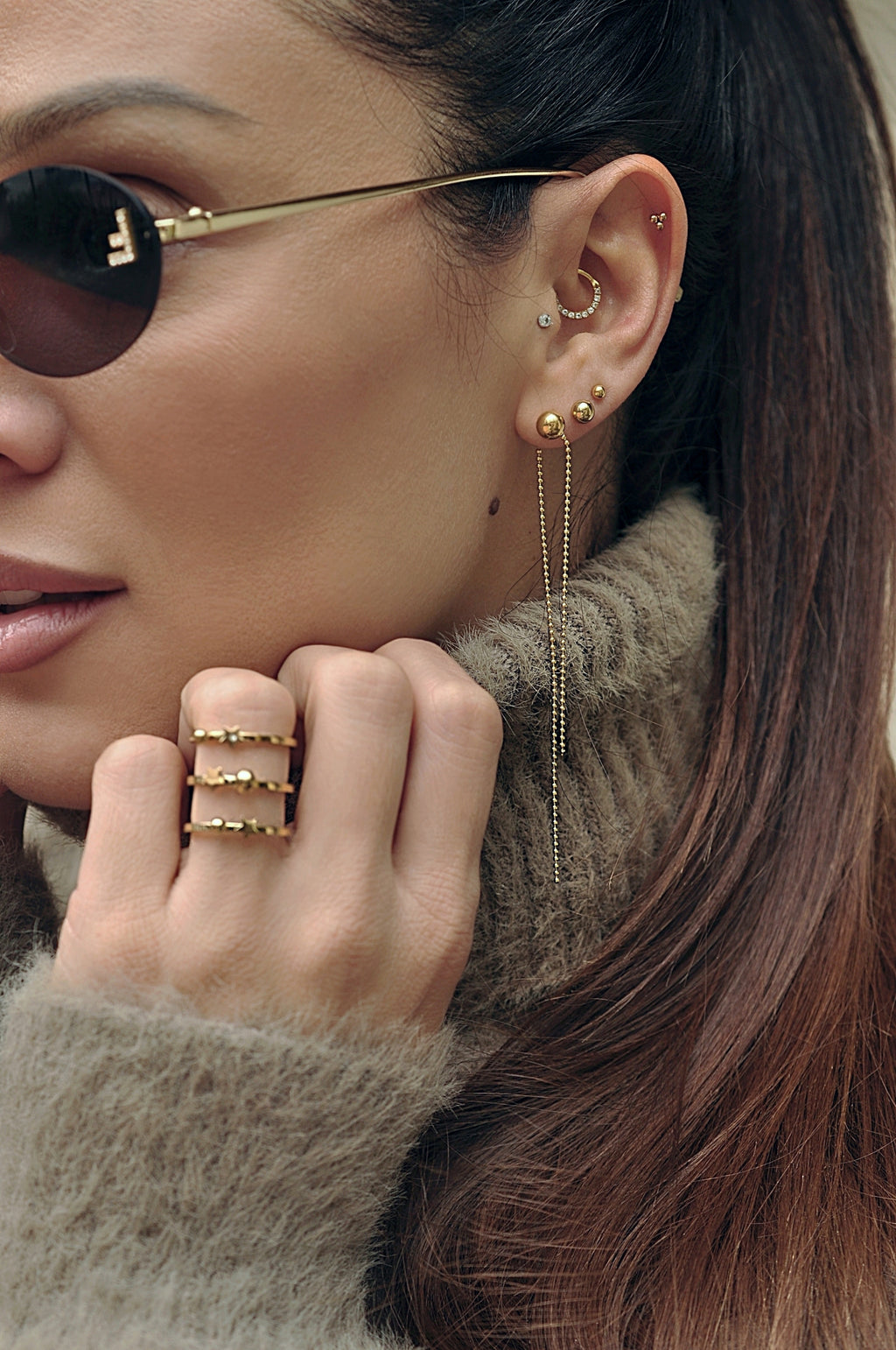 REBELS drop stud earrings / REBELS drop mini naušnice