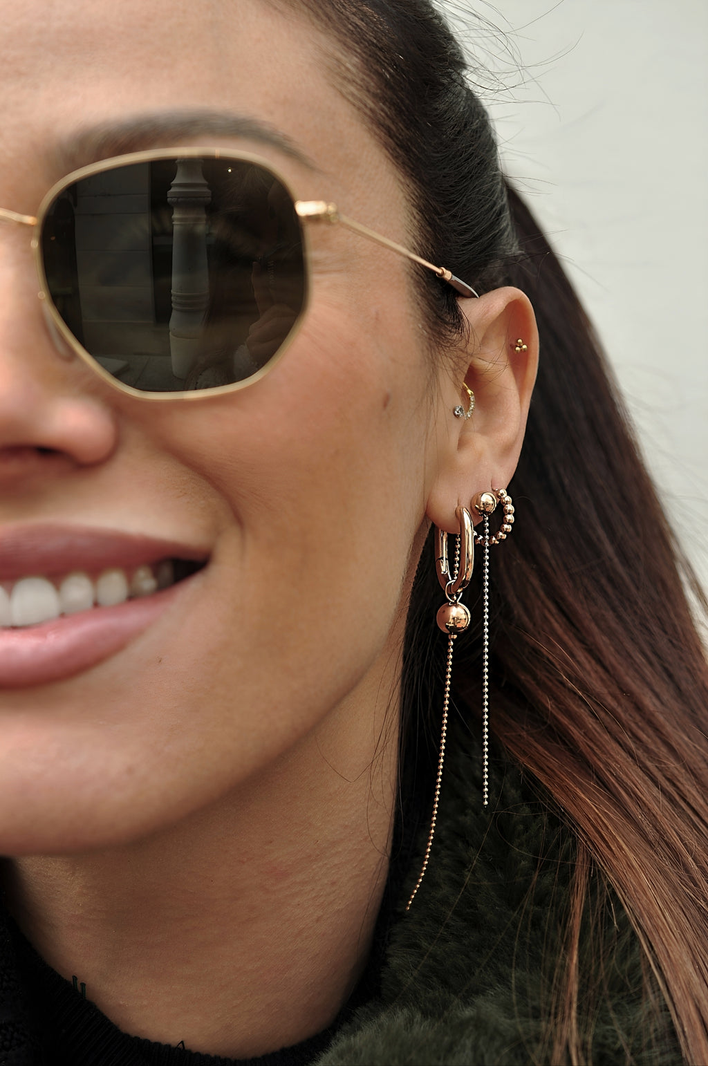 SNOW DROPS classic hoops / SNOW DROPS klasični ringovi