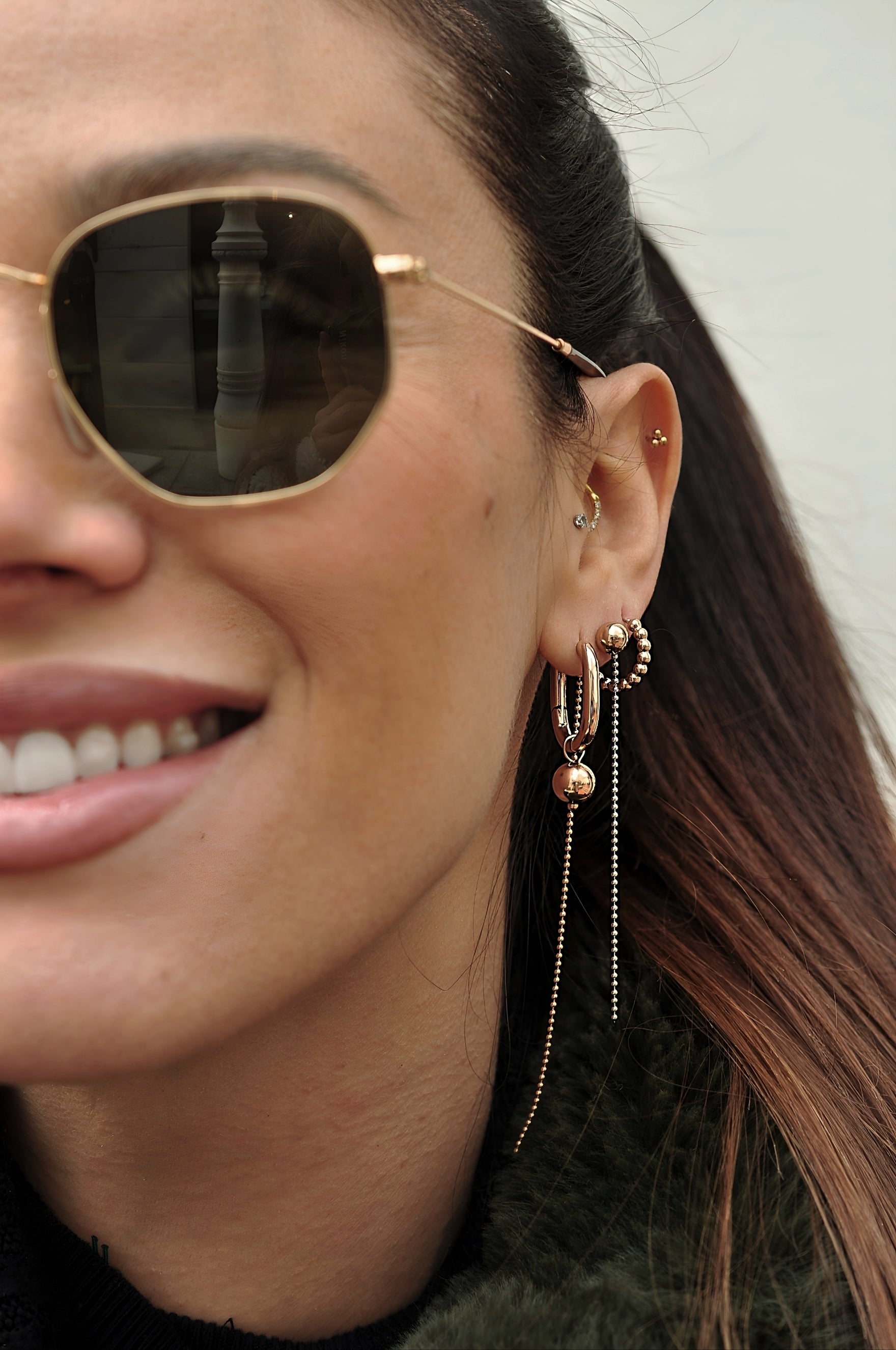 SNOW DROPS classic hoops / SNOW DROPS klasični ringovi