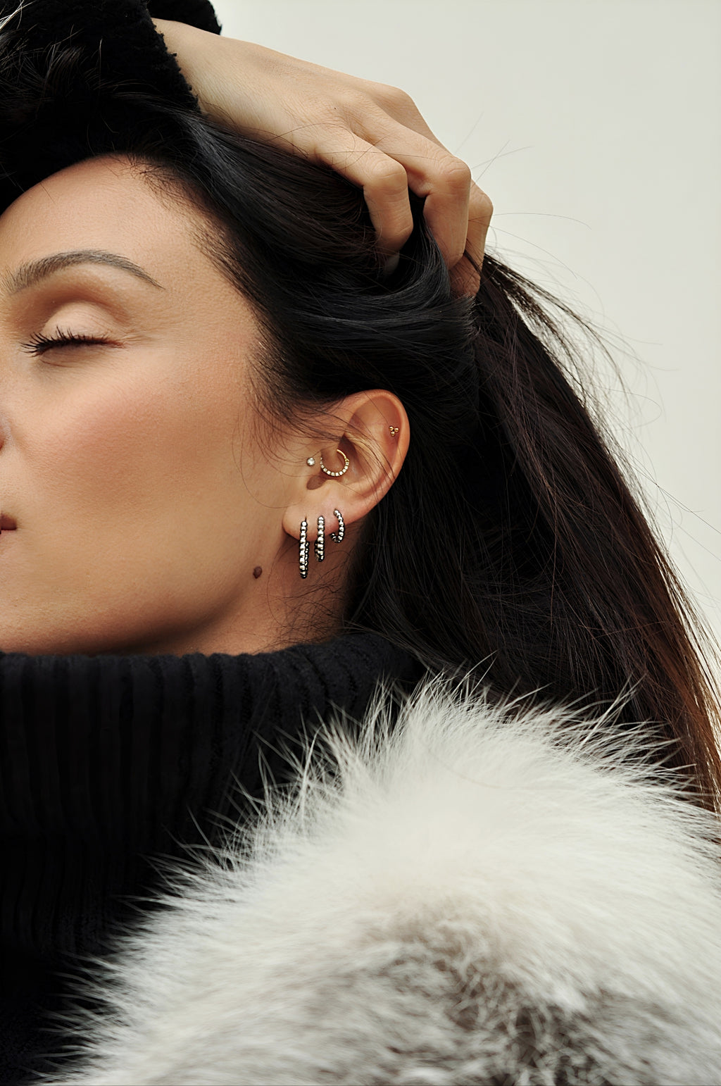 SNOW DROPS oval hoops / SNOW DROPS ovalni ringovi