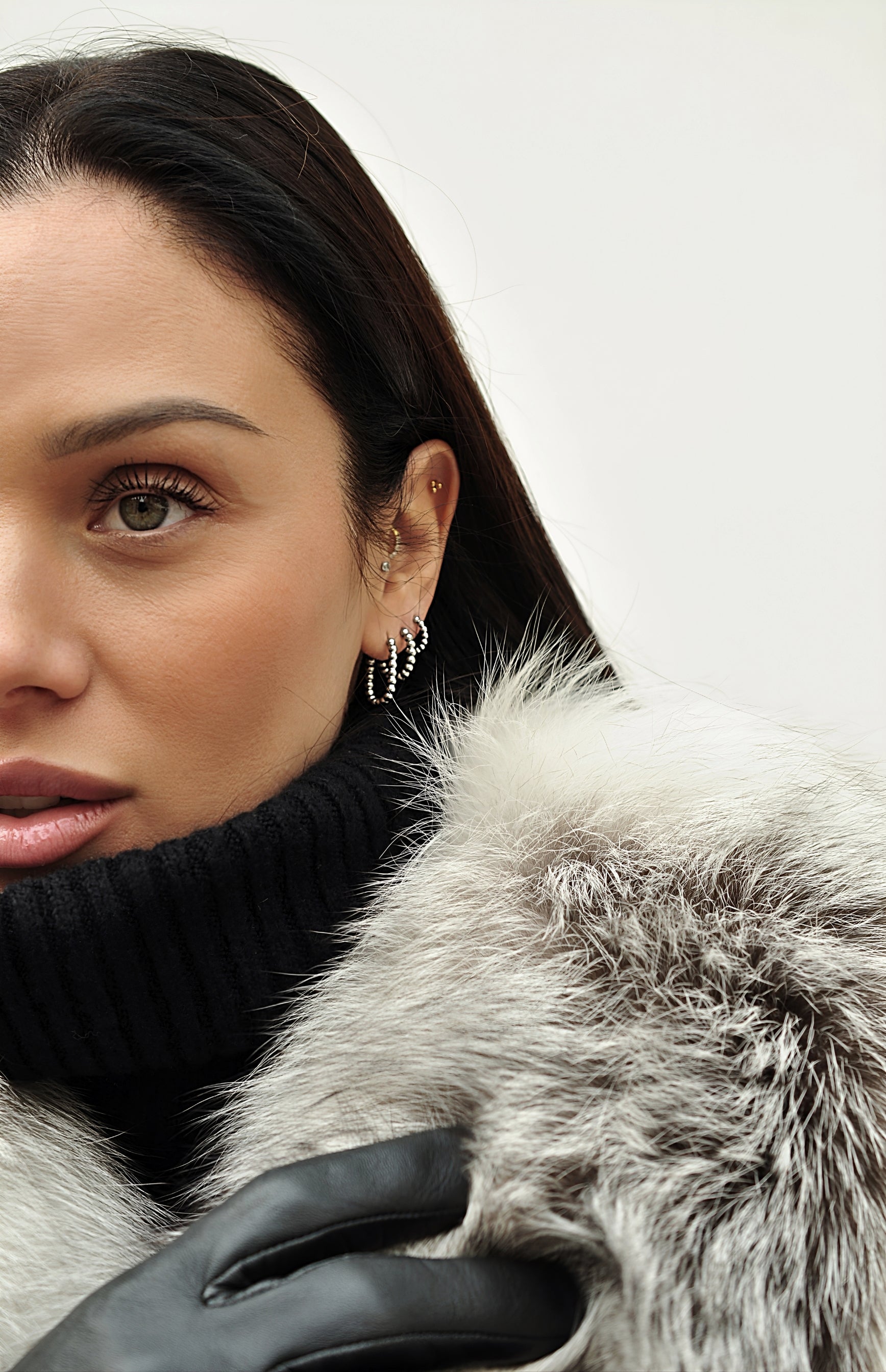 SNOW DROPS oval hoops / SNOW DROPS ovalni ringovi