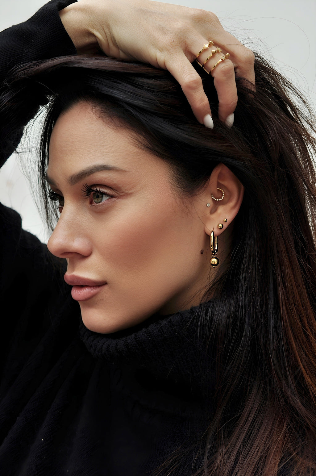 SNOW PEARL ovalni obroči / SNOW PEARL ovalni obroči