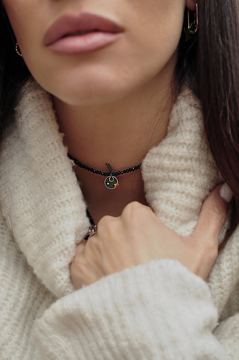 GREEN FOREST choker necklace