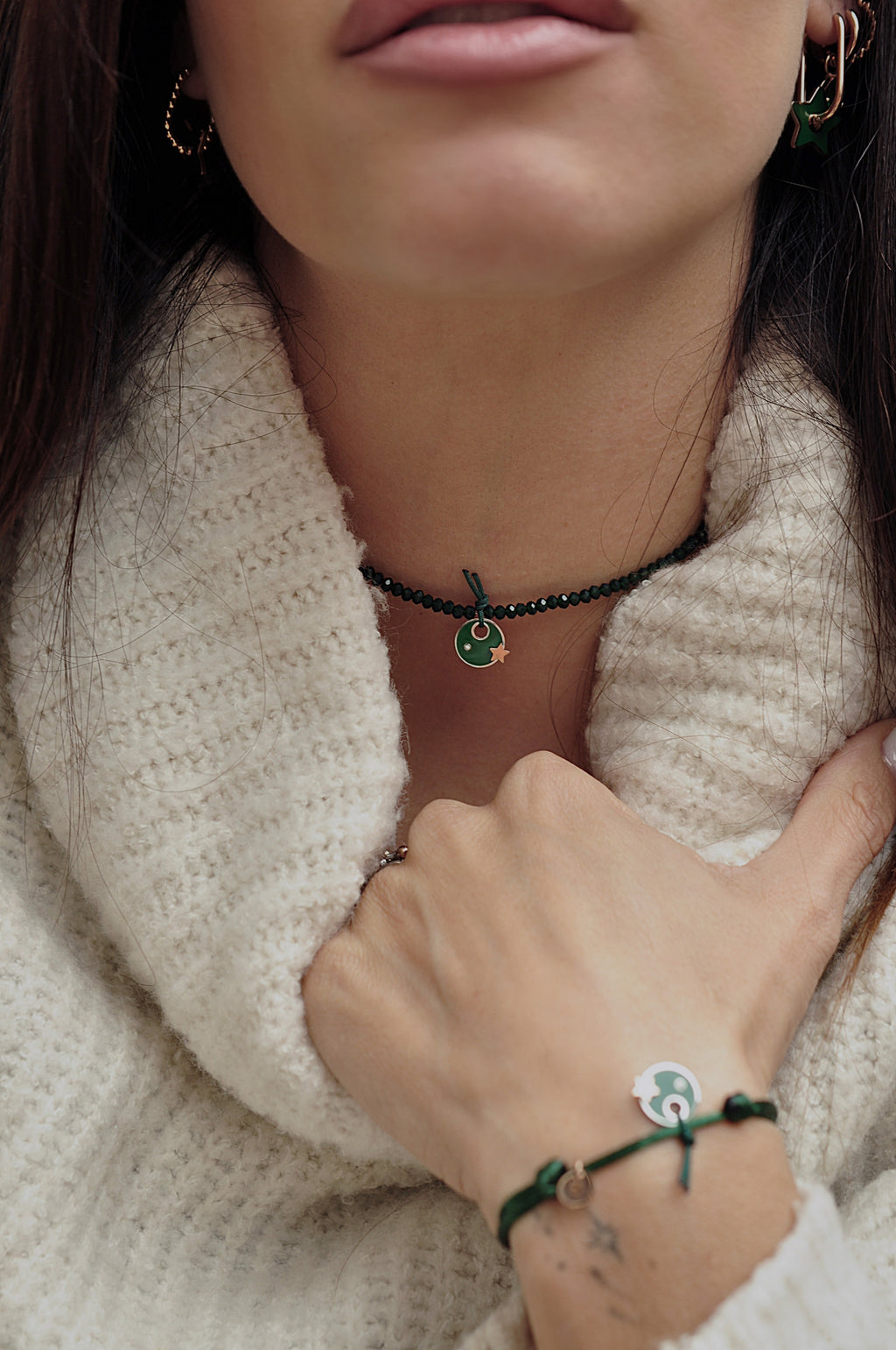 GREEN FOREST choker ogrlica 