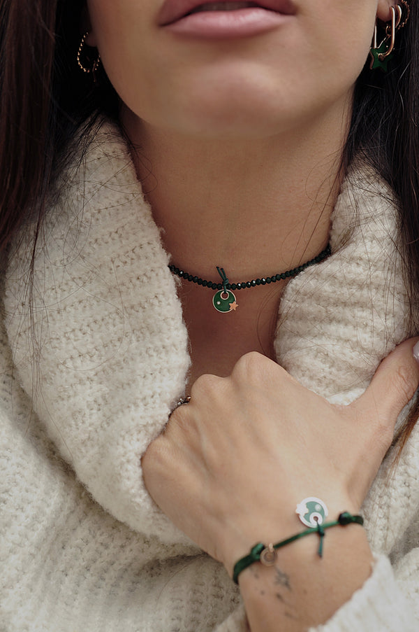 GREEN FOREST choker necklace