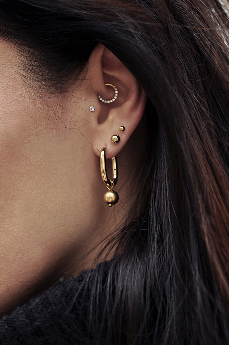 REBELS drop stud earrings