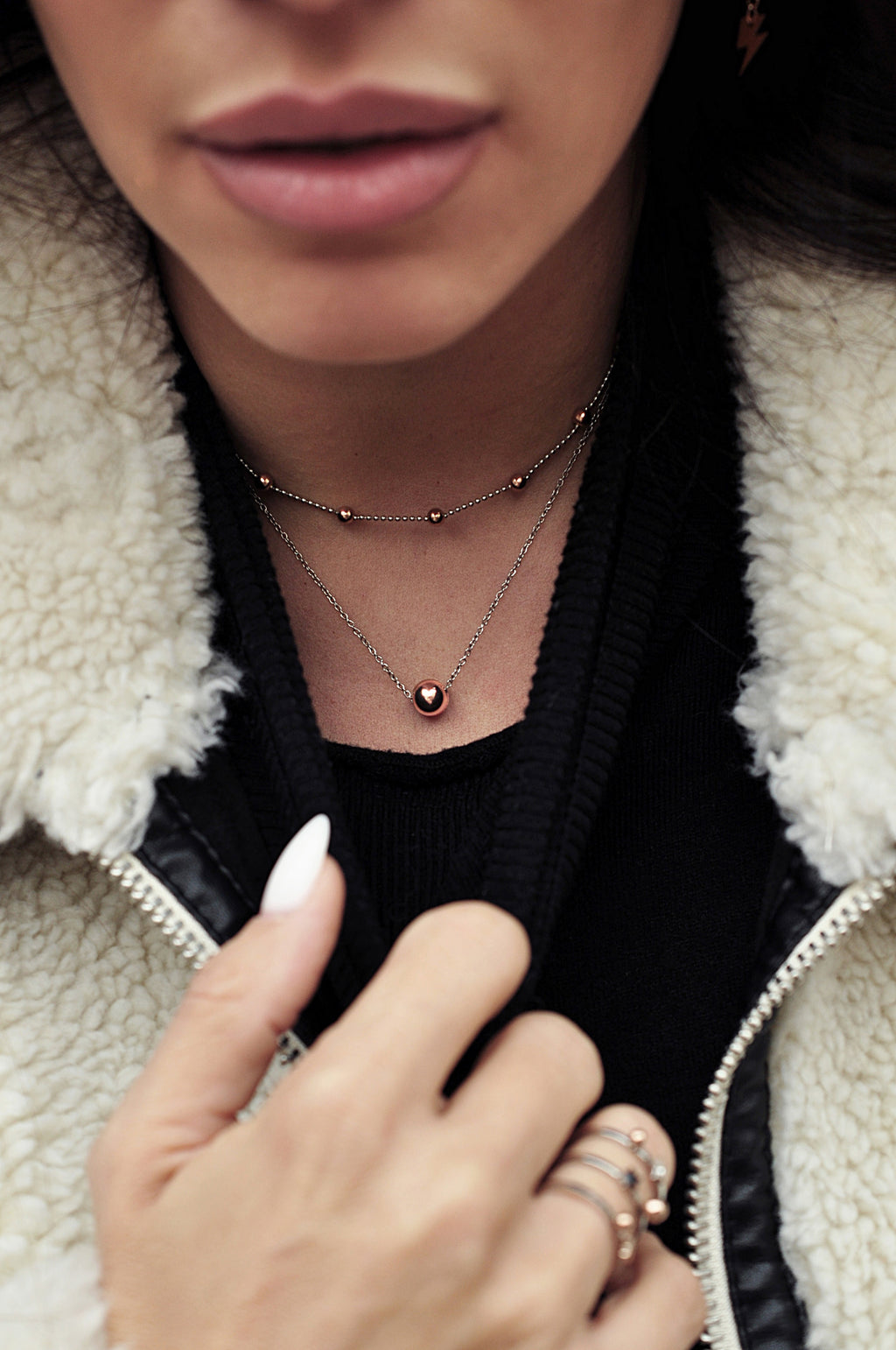 SNOW DROPS Choker Halskette