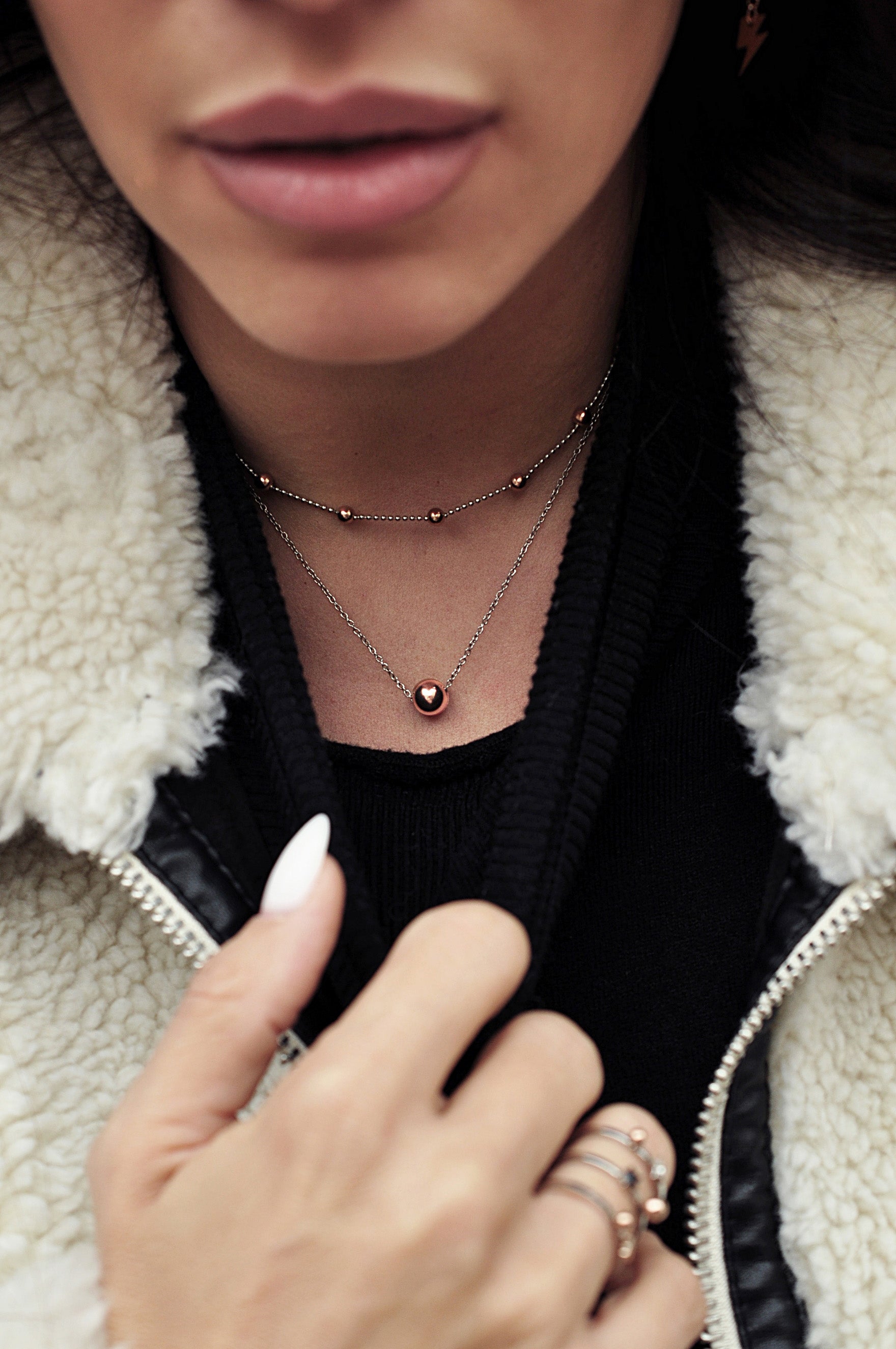 SNOW DROPS Choker Halskette