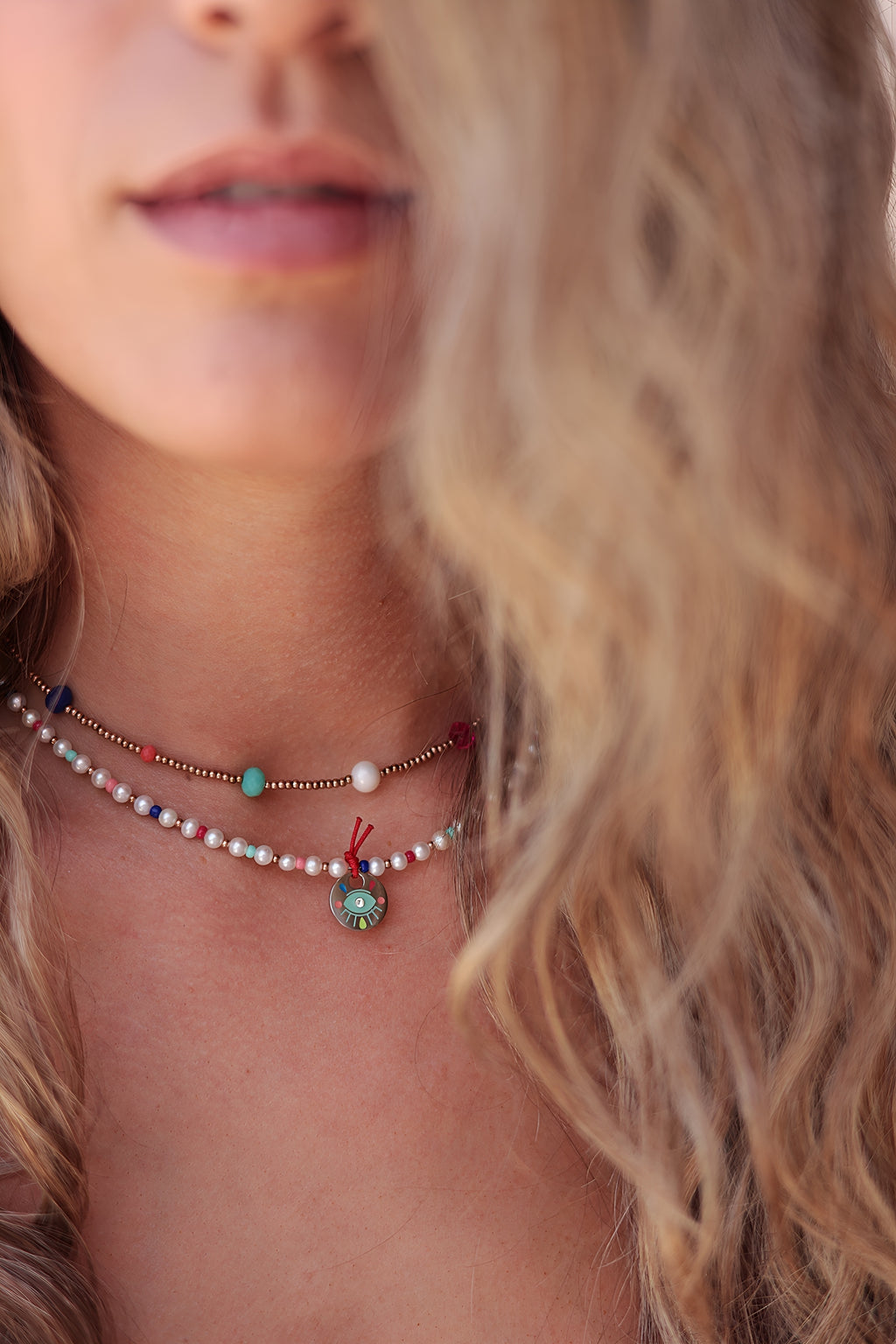 TEQUILA SUNRISE choker necklace / TEQUILA SUNRISE ogrlica uz vrat