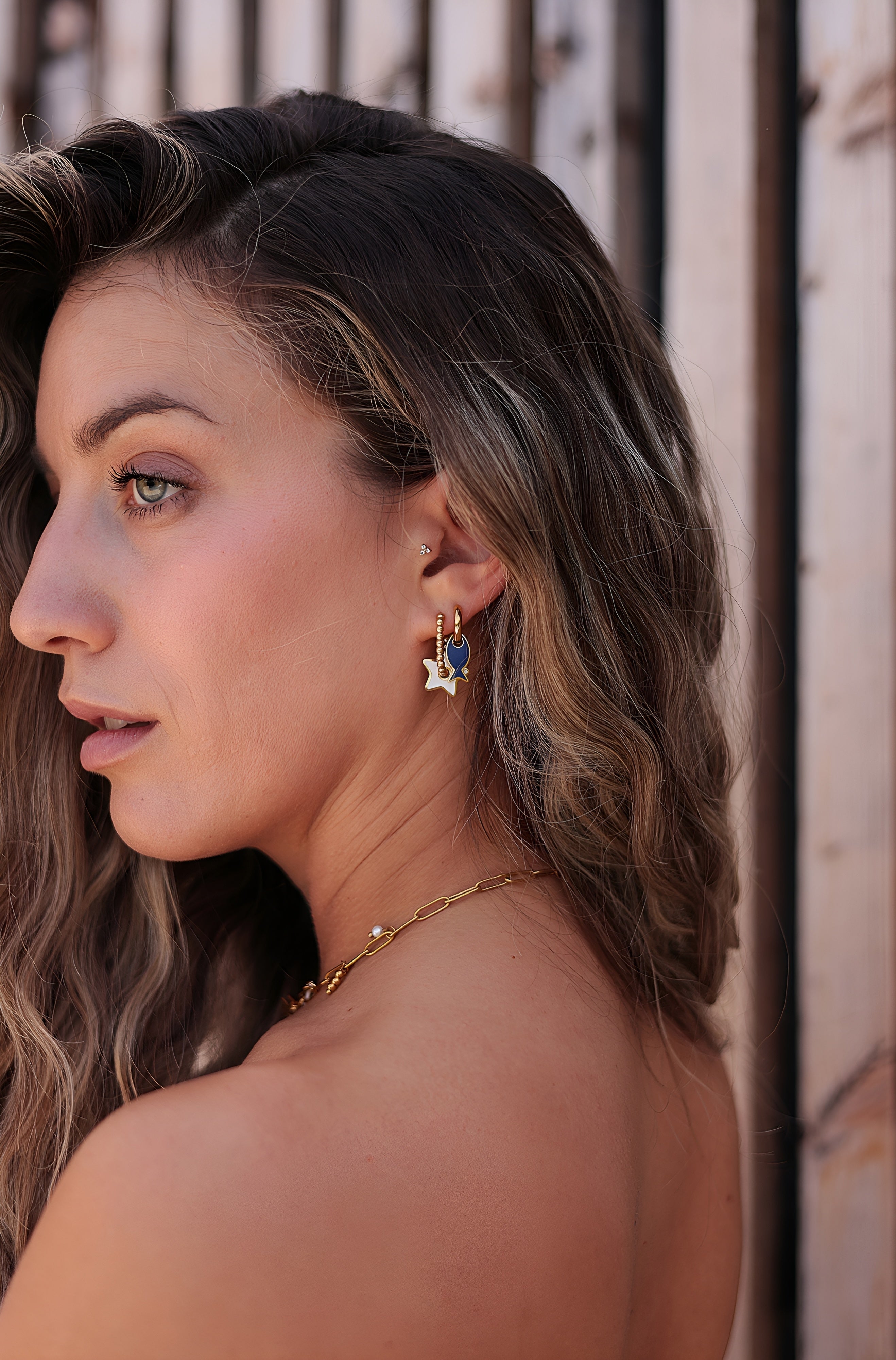 MARGARITA oval drop hoops / MARGARITA ovalni ringovi