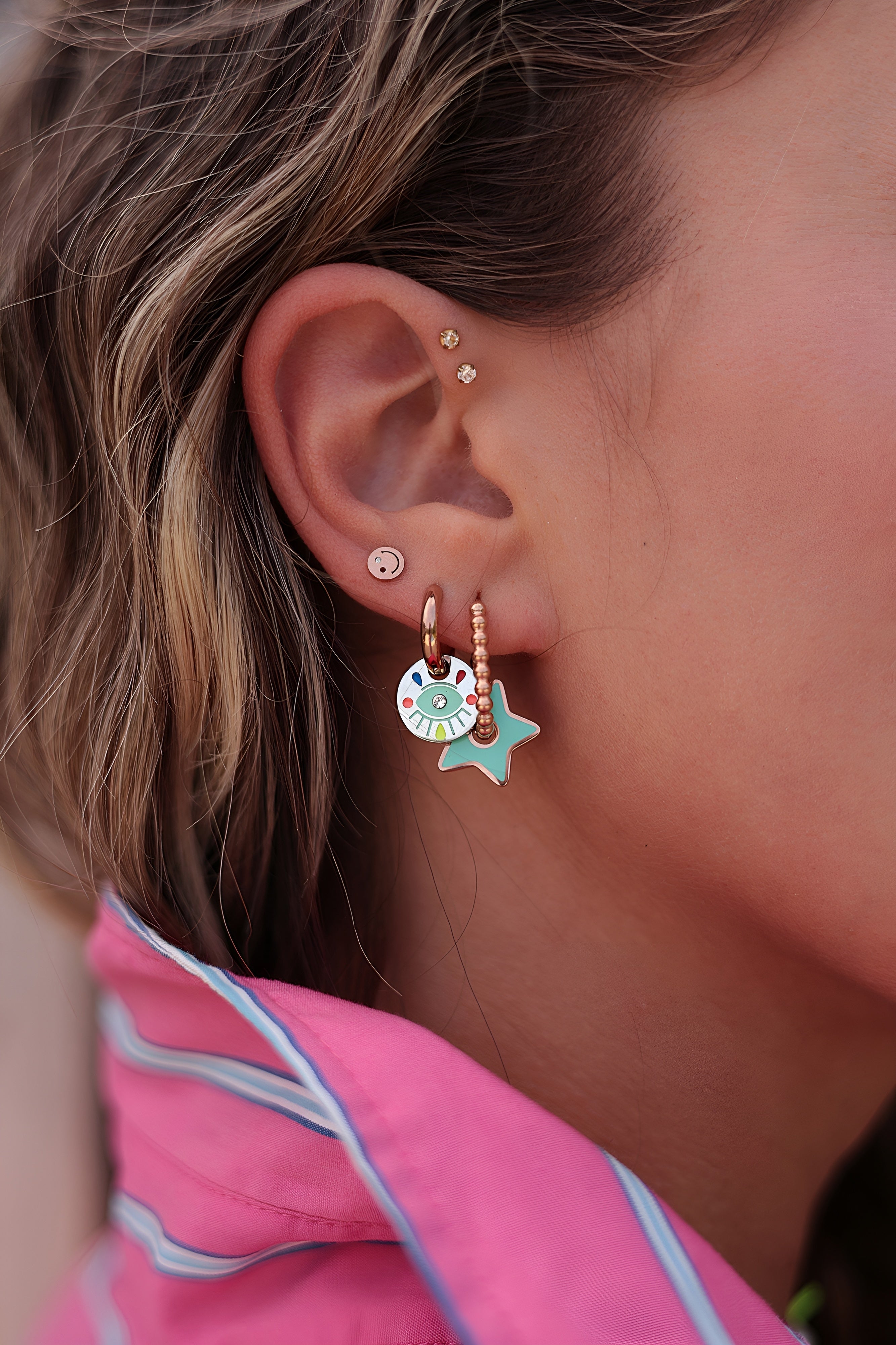 PINA COLADA classic drop hoops / PINA COLADA okrugli ringovi