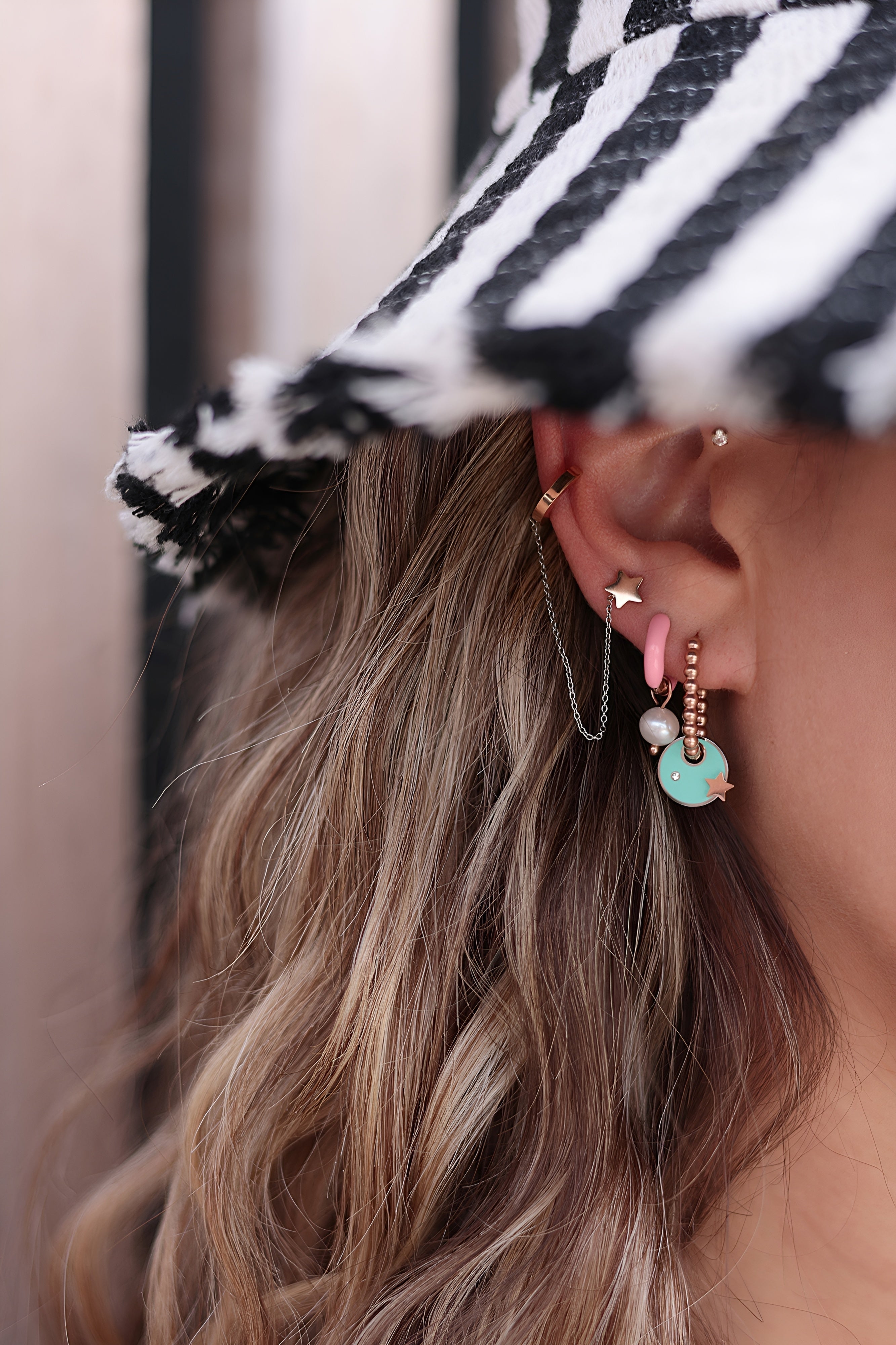 BLUE HAWAIIAN oval drop hoops / BLUE HAWAIIAN ovalni ringovi
