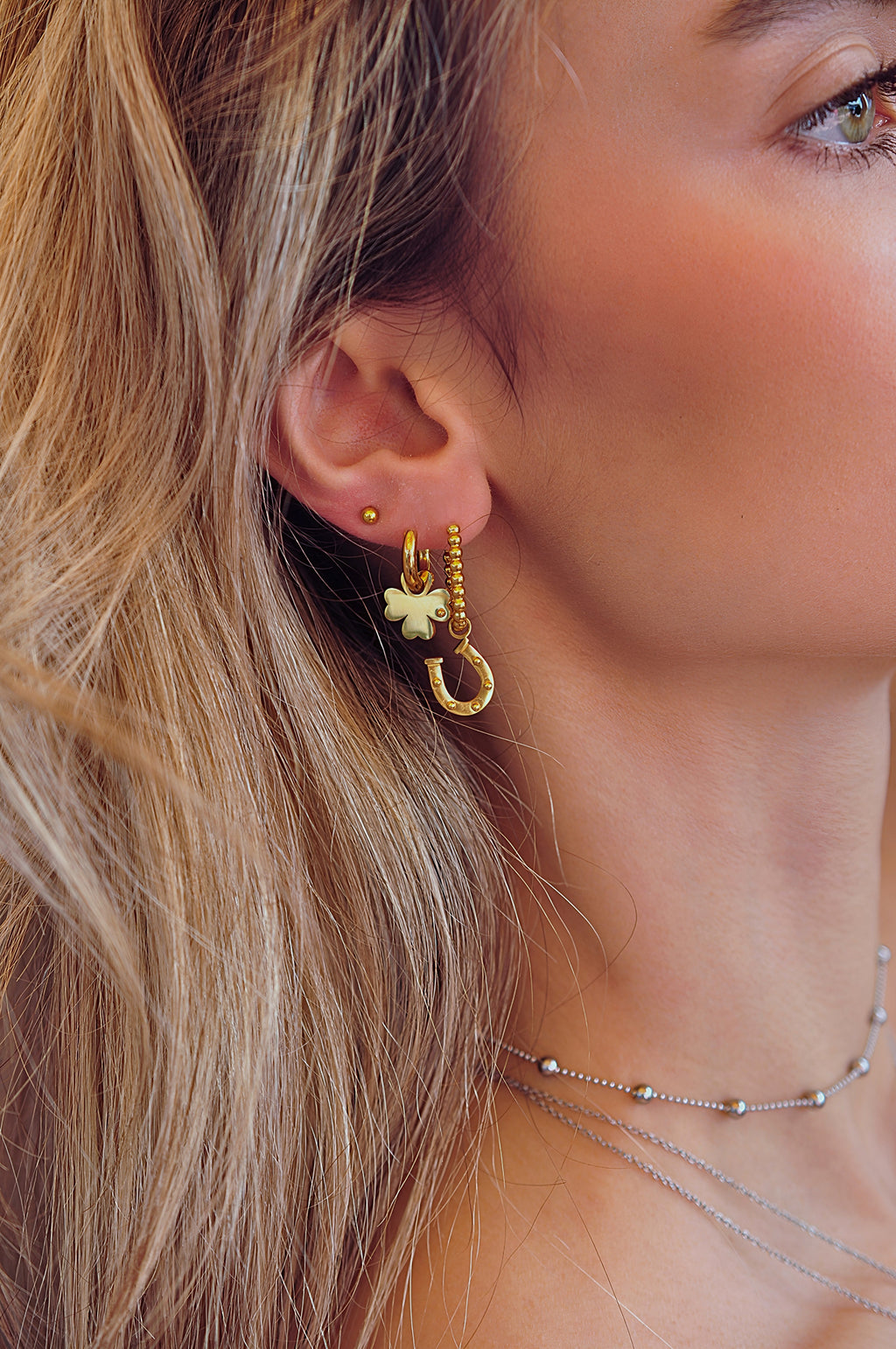 HORSE WHISPERER drop oval hoops