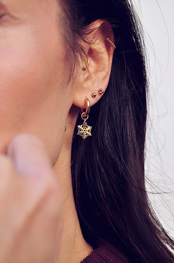 SNOWFLAKE mini hoops / SNOWFLAKE mini ringovi