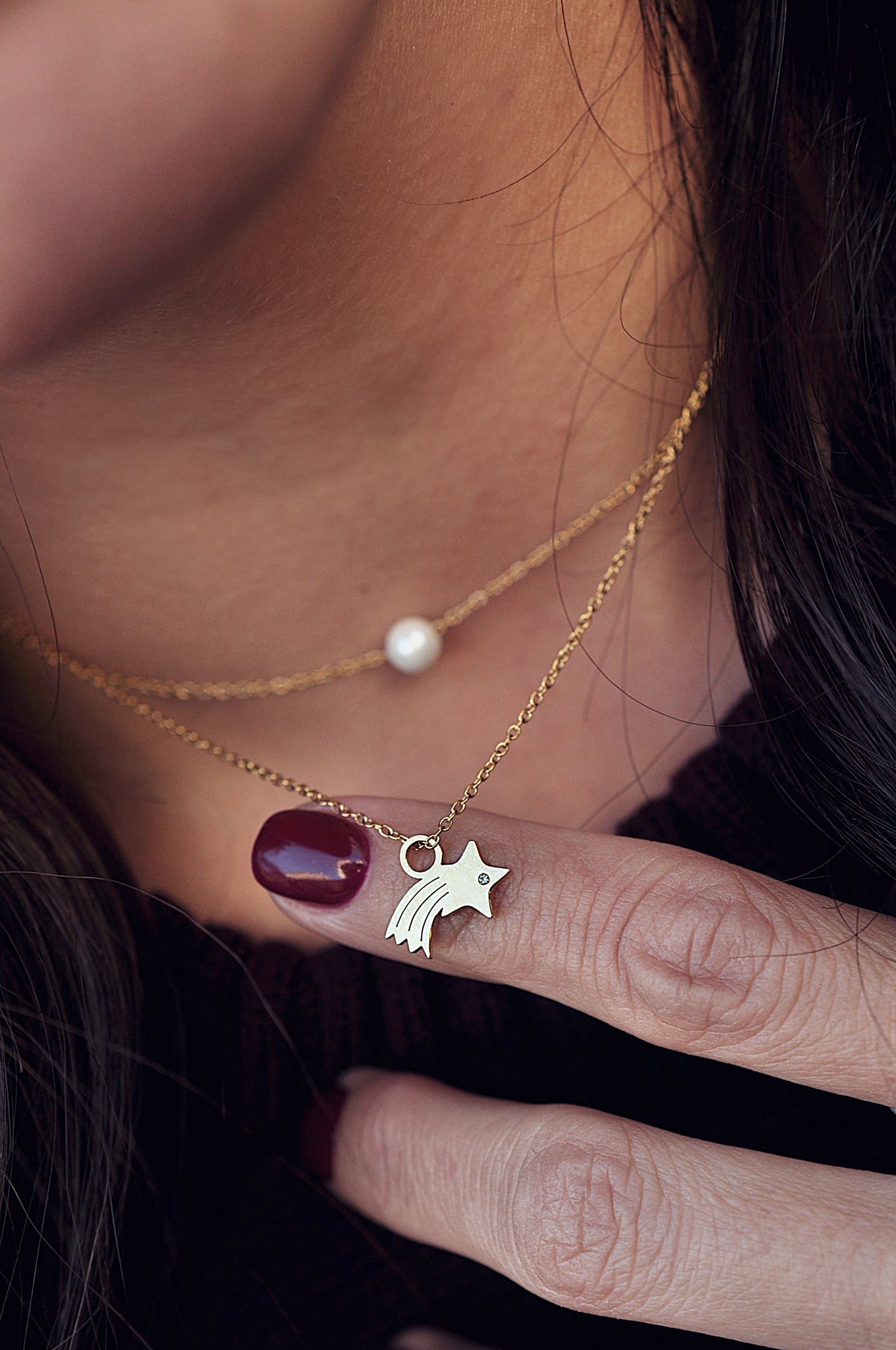 SHOOTING STAR double necklace / SHOOTING STAR dvostruka ogrlica