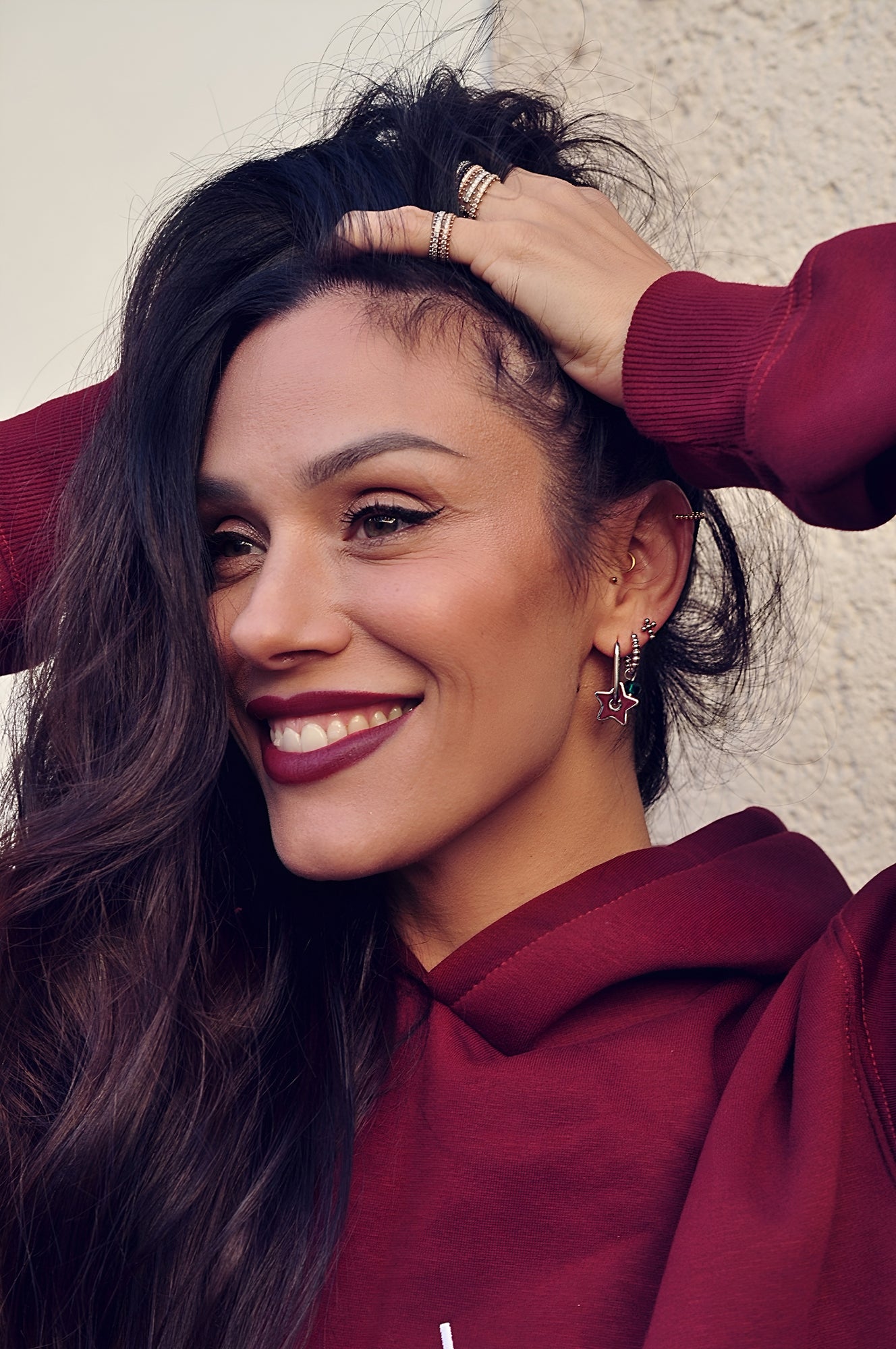 BURGUNDY STAR oval hoops / BURGUNDY STAR ovalni ringovi