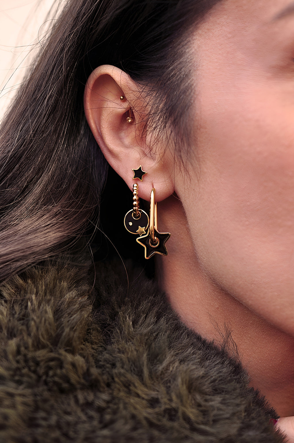 BLACK STAR oval hoops / BLACK STAR ovalni ringovi