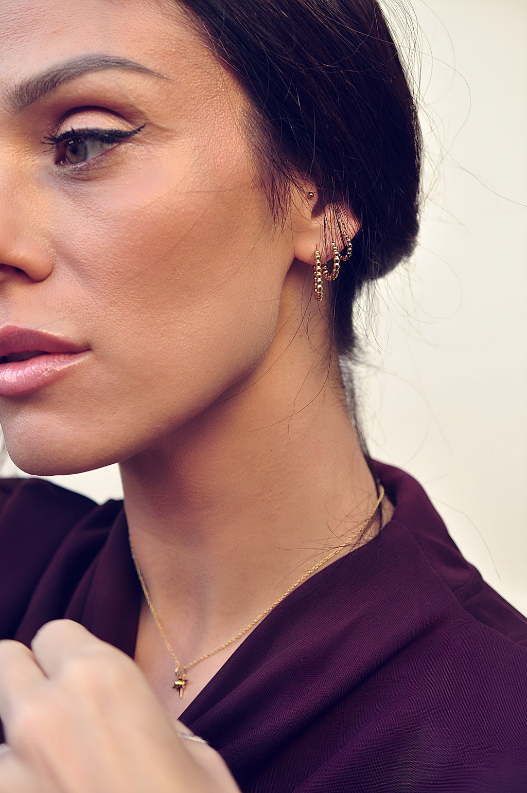 SNOW DROPS classic hoops / SNOW DROPS klasični ringovi