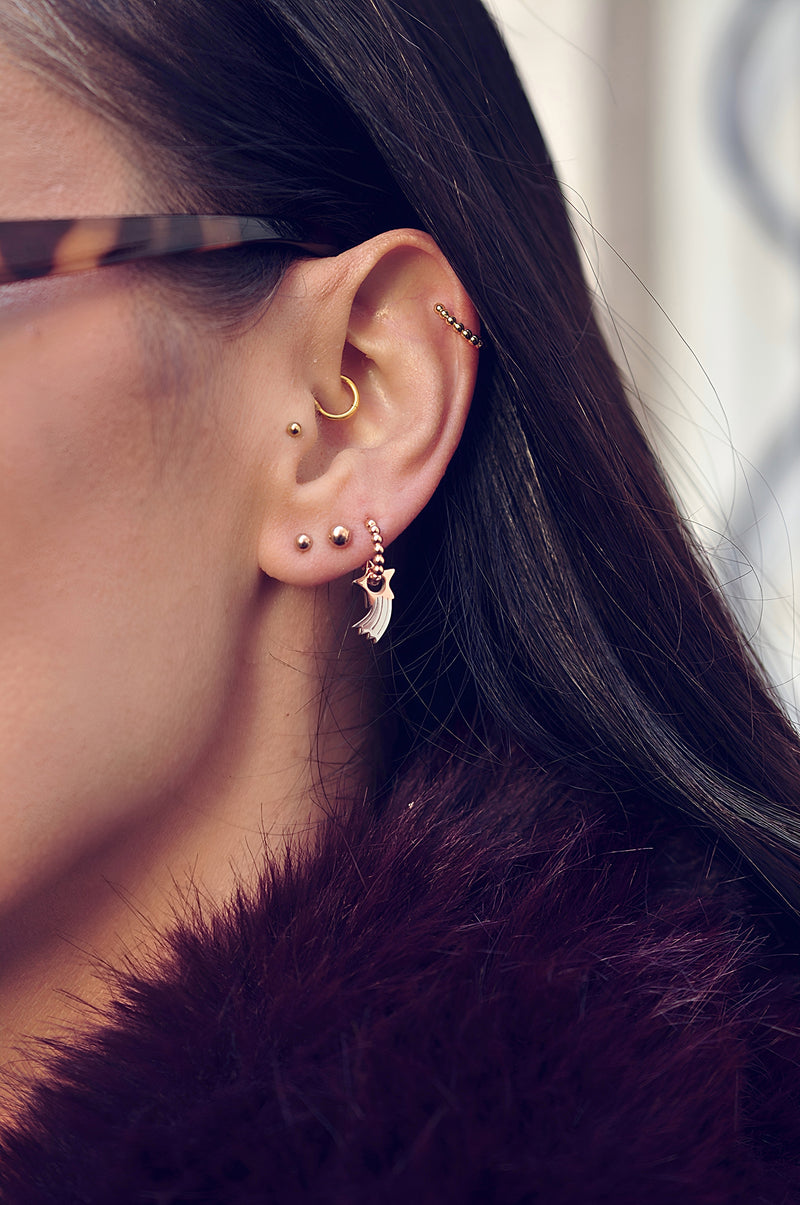 SHOOTING STAR mini dot hoops / SHOOTING STAR mini dot ringovi