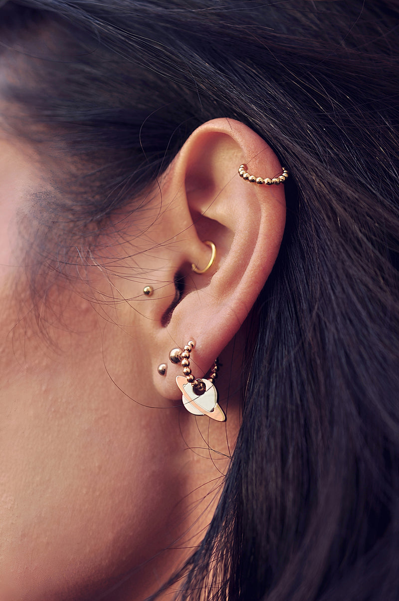 SATURN mini dot hoops / SATURN mini dot ringovi