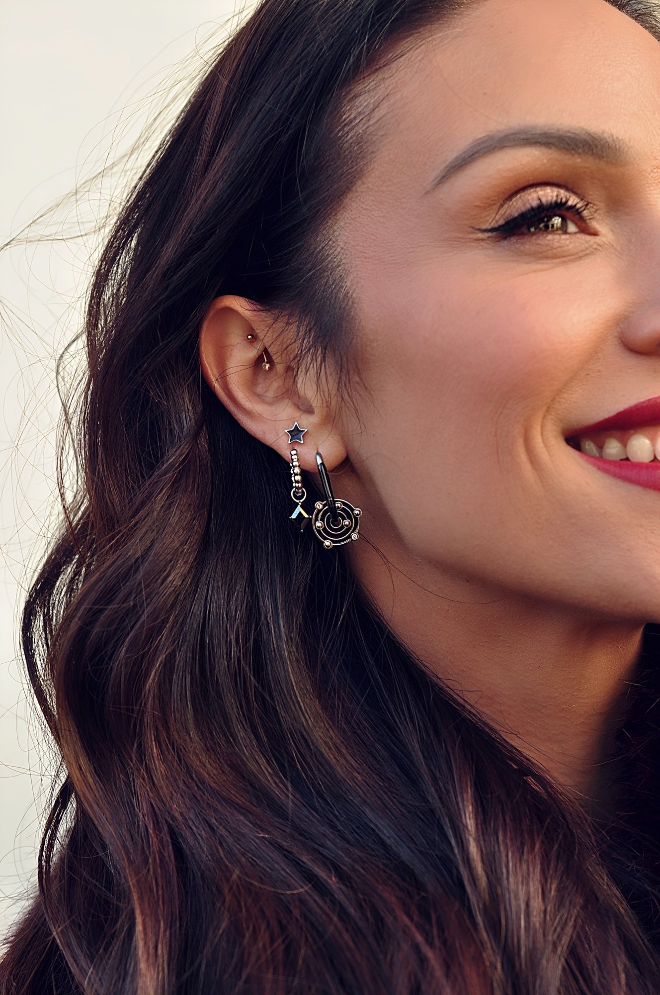 BLACK ROCK dot classic hoops / BLACK ROCK dot klasični ringovi