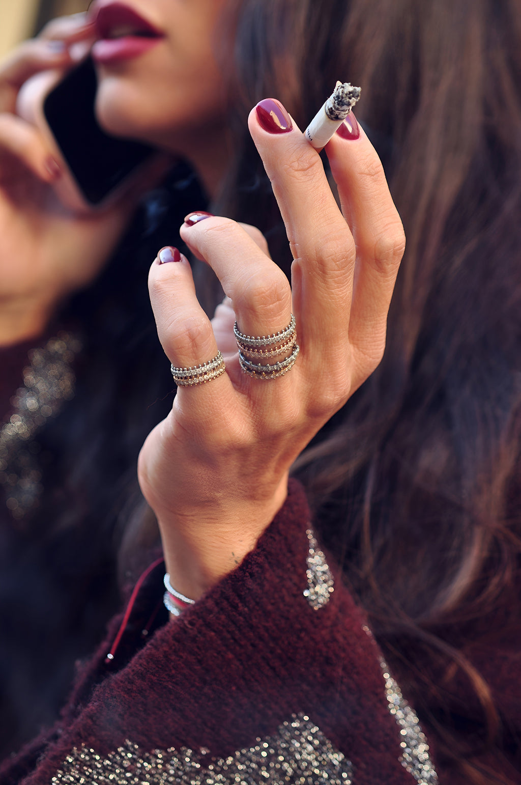 NIGHT SPARK double ring / NIGHT SPARK dvostruki prsten