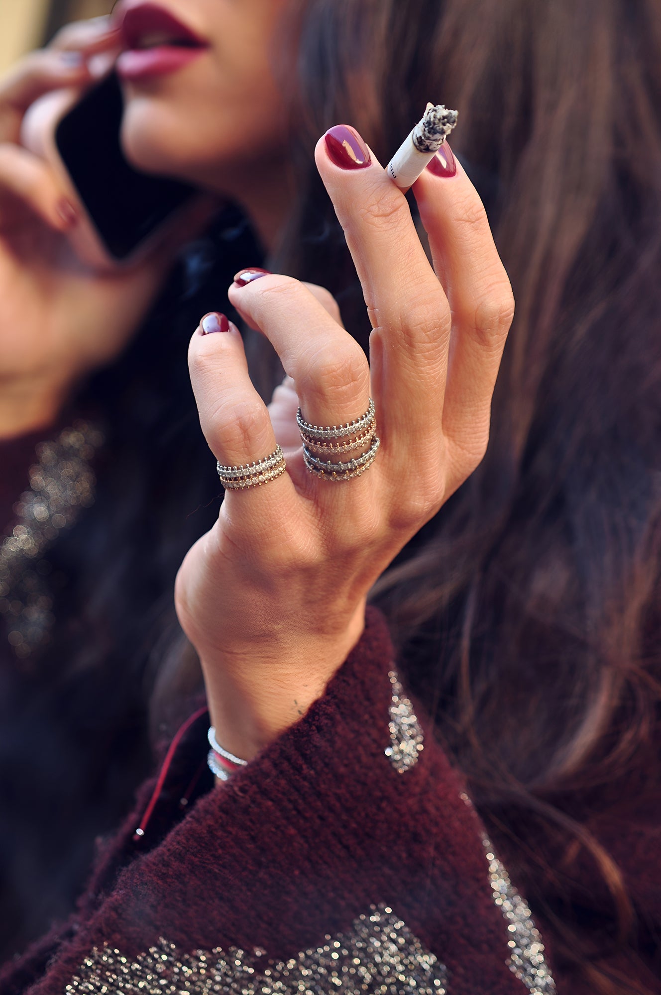 NIGHT SPARK double ring / NIGHT SPARK dvostruki prsten