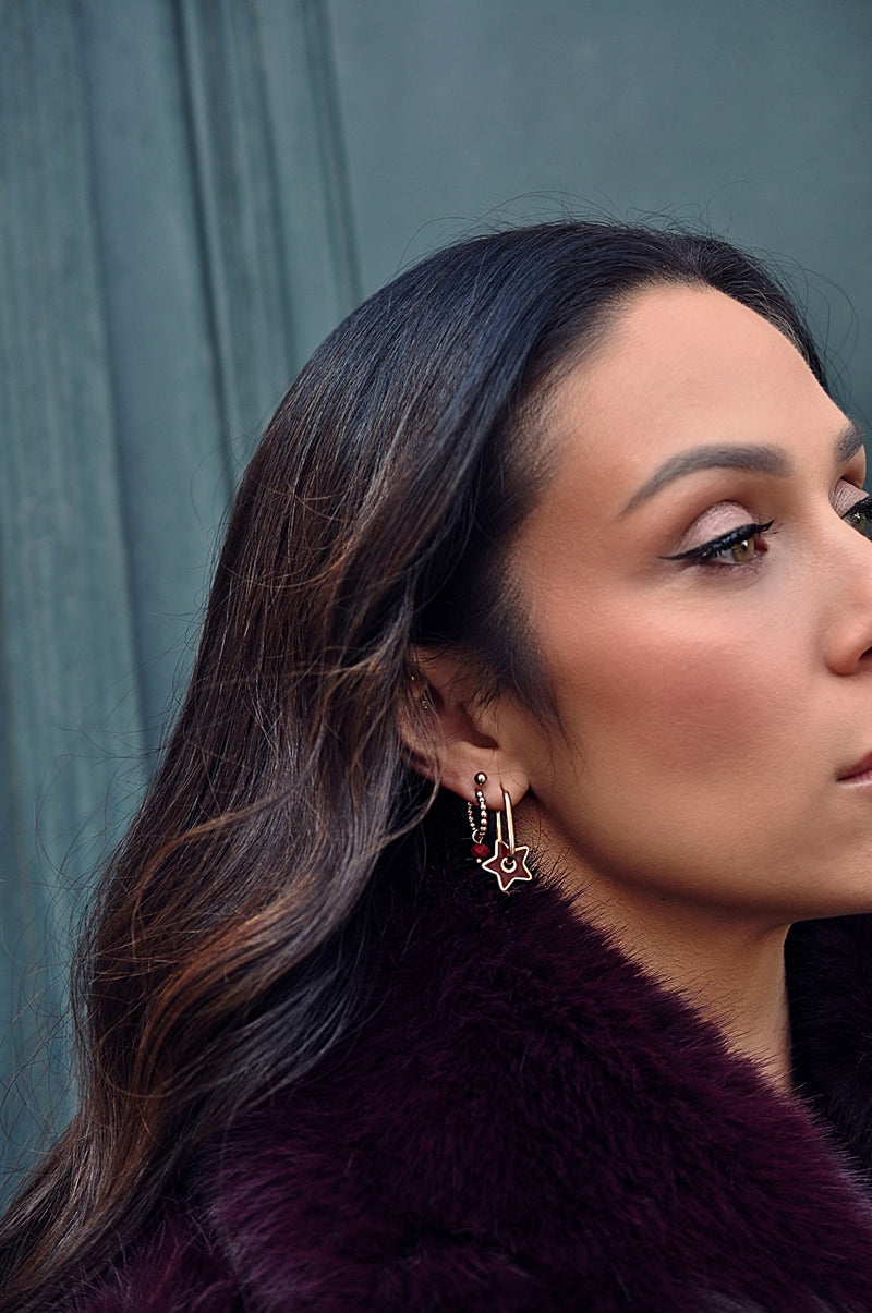 BURGUNDY STAR oval hoops / BURGUNDY STAR ovalni ringovi