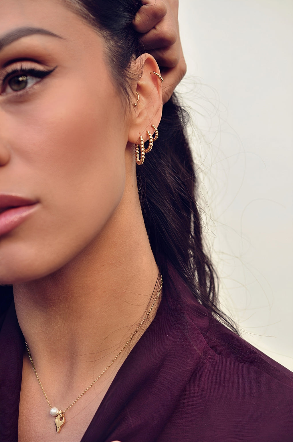 SNOW DROPS oval hoops / SNOW DROPS ovalni ringovi