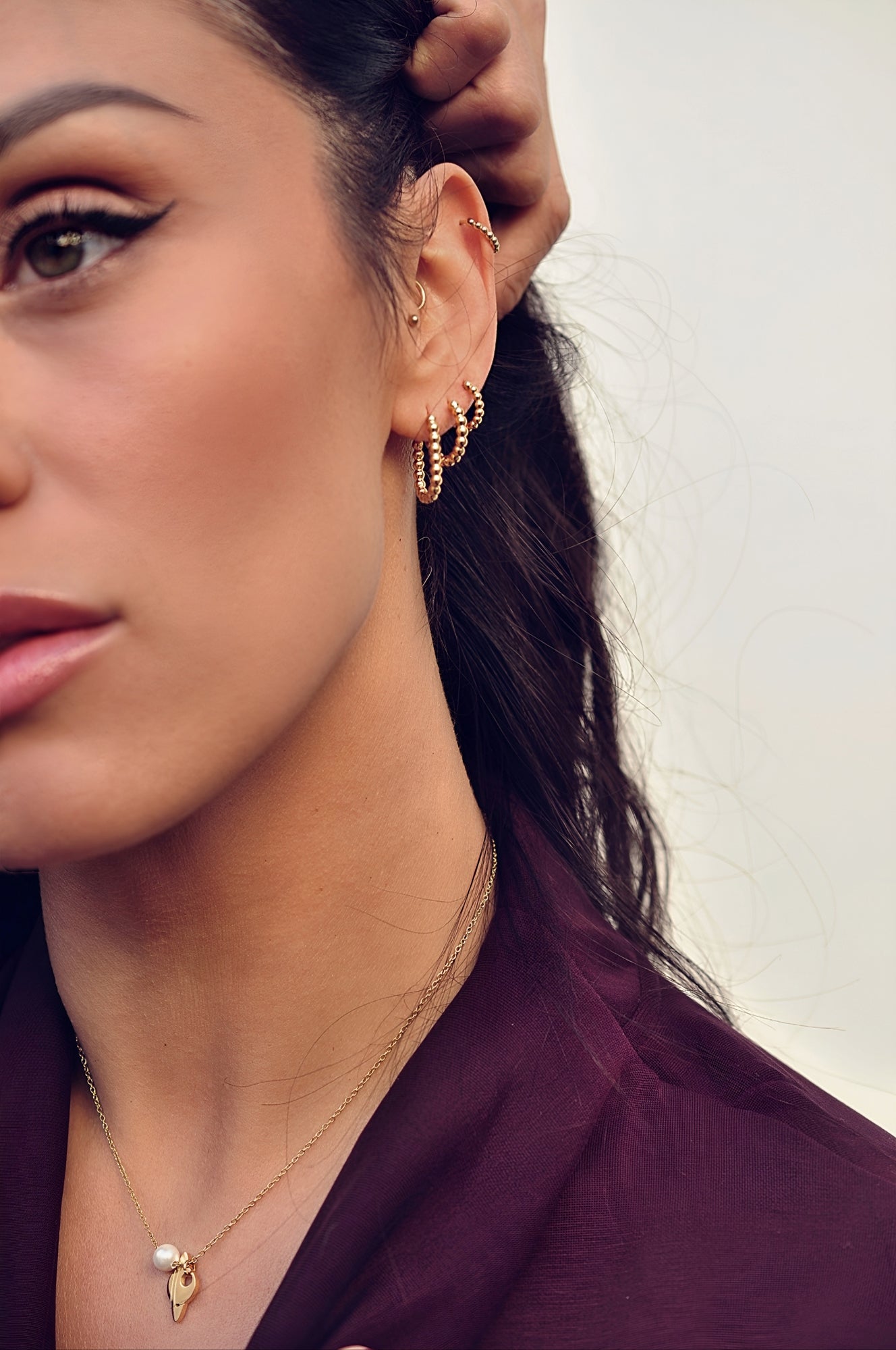 SNOW DROPS oval hoops / SNOW DROPS ovalni ringovi