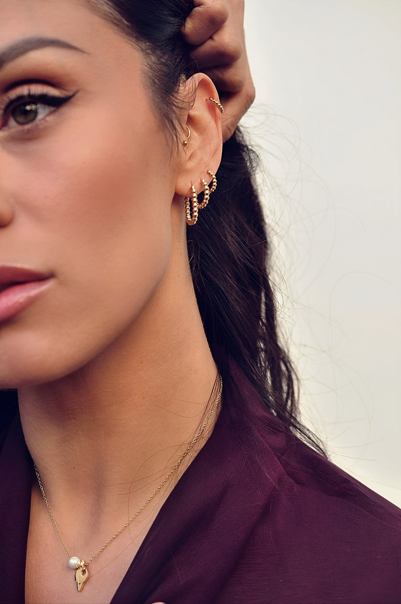 SNOW DROPS ovalni obroči 