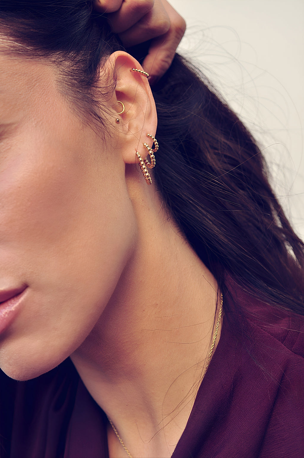 SNOW DROPS classic hoops / SNOW DROPS klasični ringovi