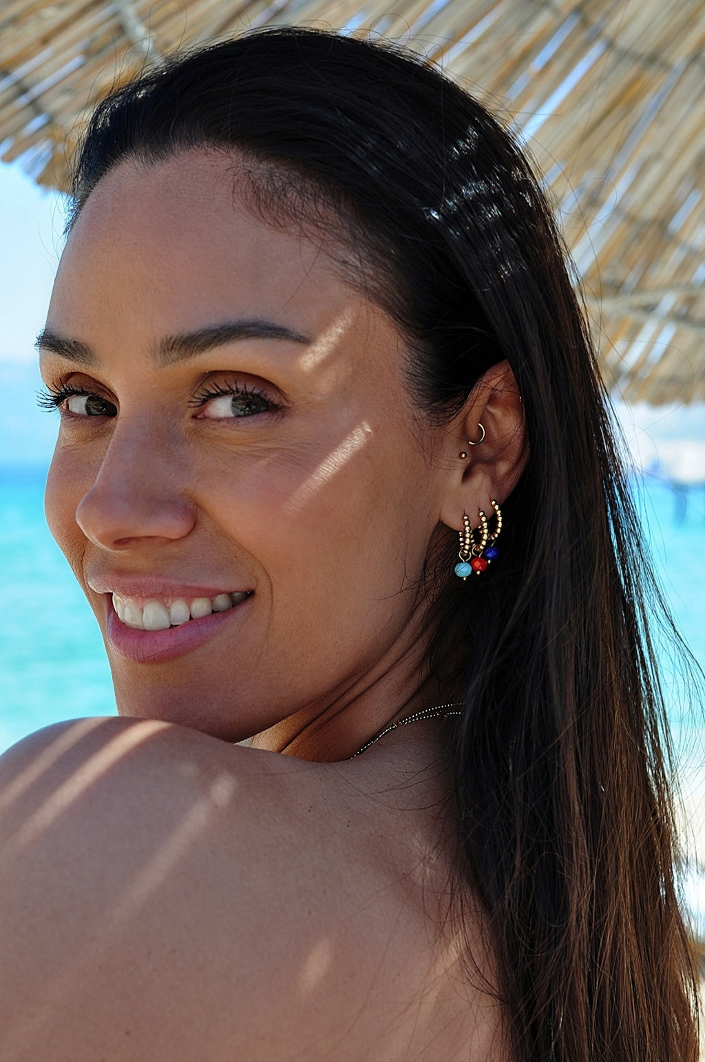 SUMMER STONE dot classic hoops / SUMMER STONE dot classic hoops