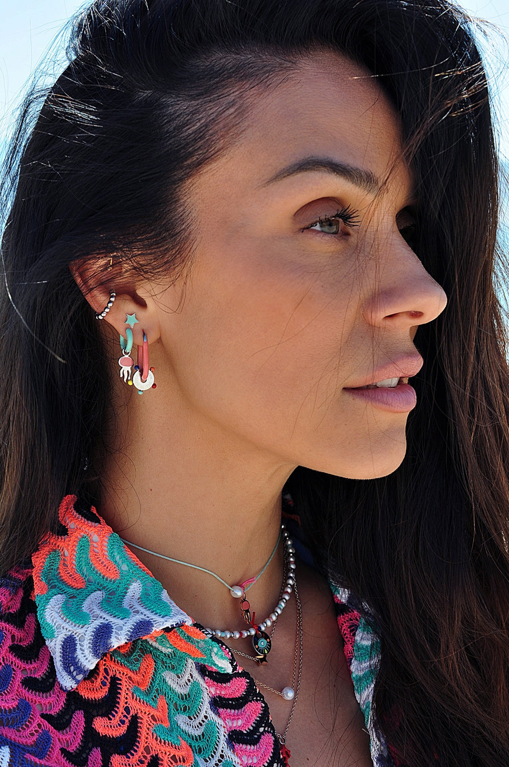 FUNKY JELLY color mini hoops / FUNKY JELLY mini ring u boji