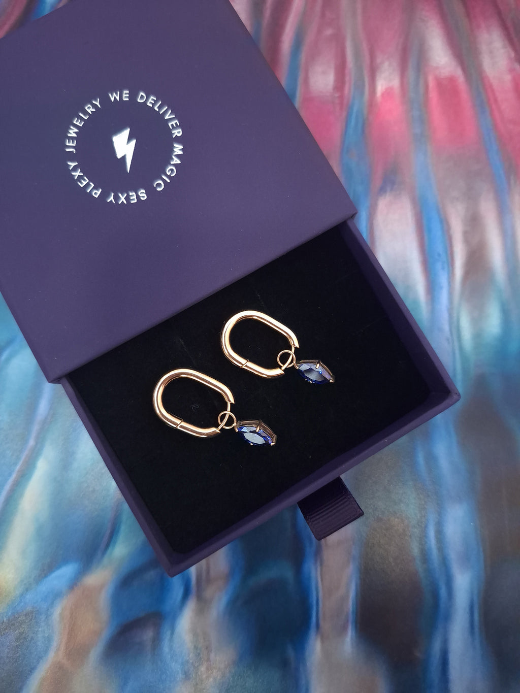 BLUE ROCK statement oval hoop / BLUE ROCK statement ovalni ringovi