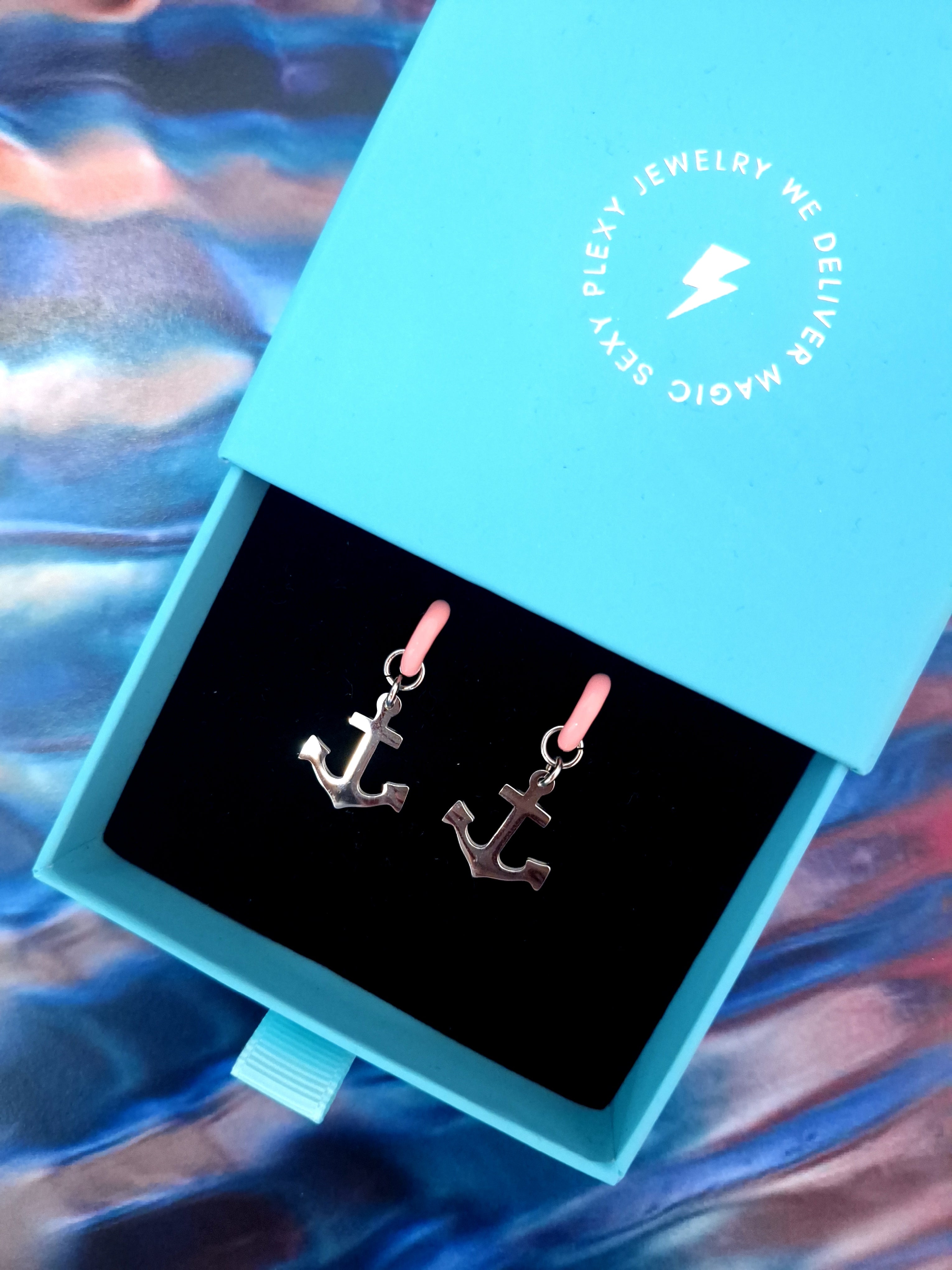 ANCHOR mini pink hoops / ANCHOR mini rozi ringovi