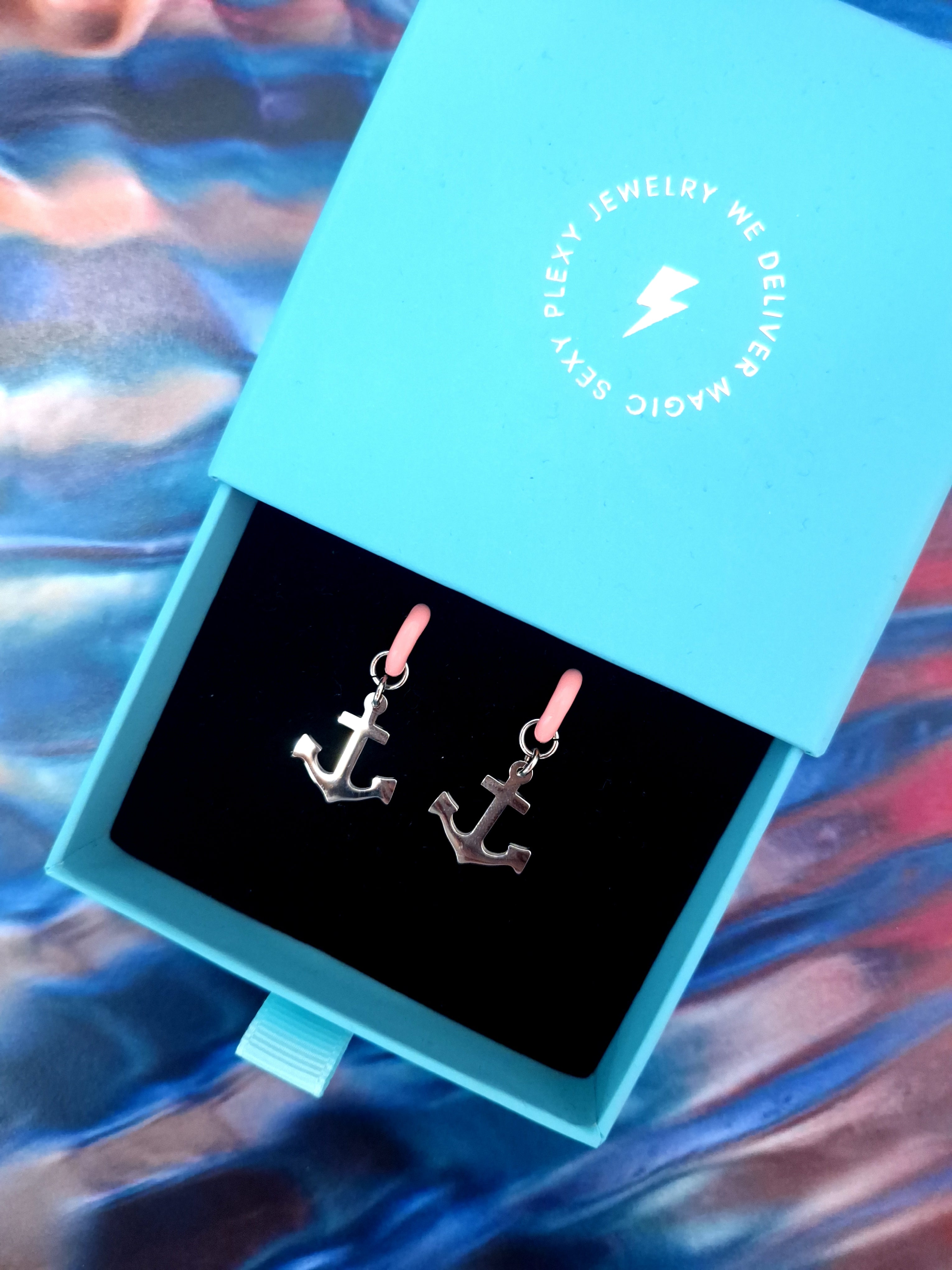 ANCHOR mini pink hoops / ANCHOR mini rozi ringovi