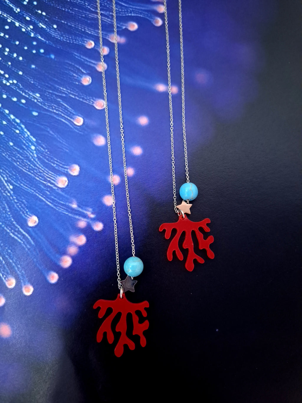 CORAL plexiglass necklace / CORAL pleksiglas ogrlica