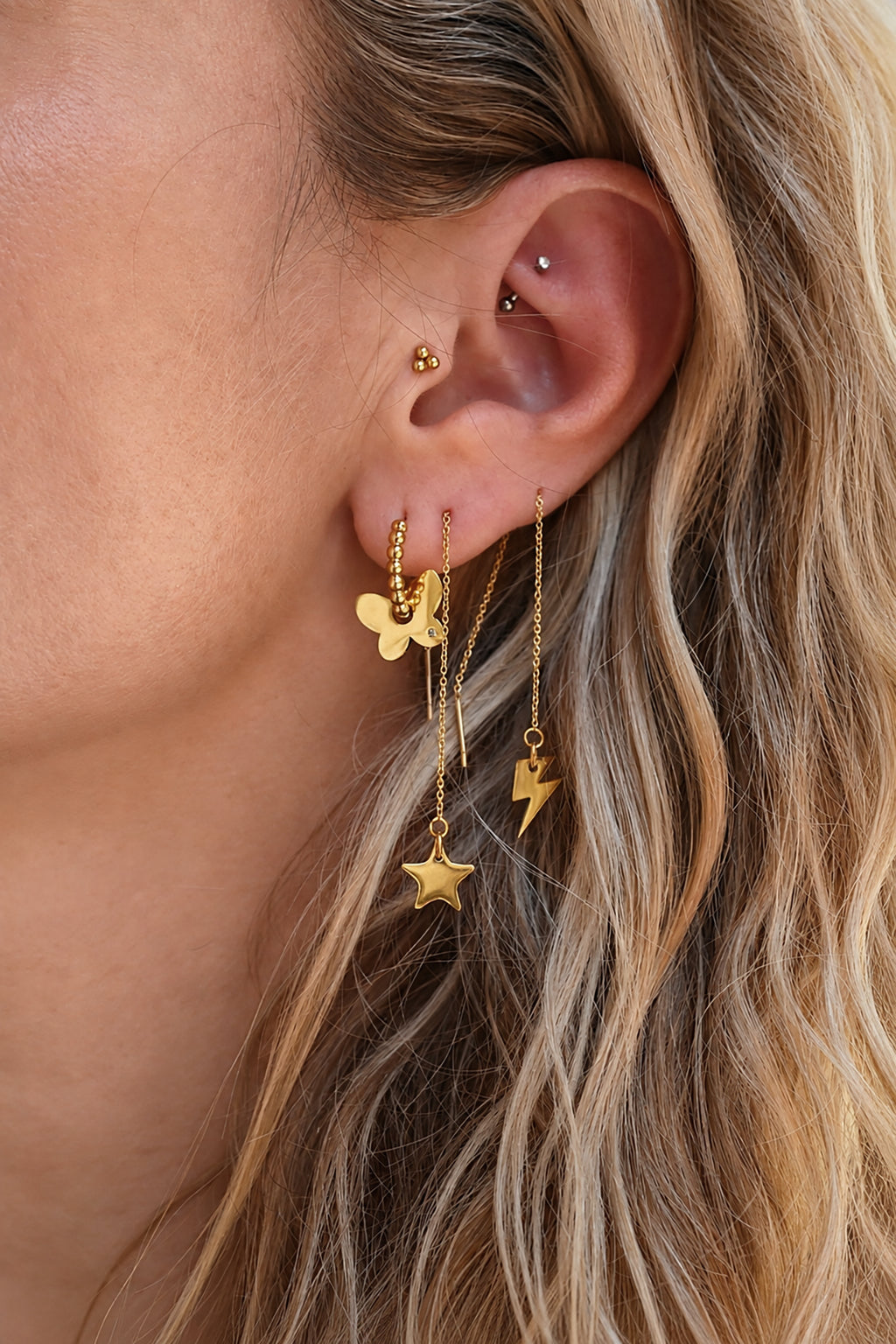 BUTTERFLY dot classic hoops / BUTTERFLY dot klasični ringovi