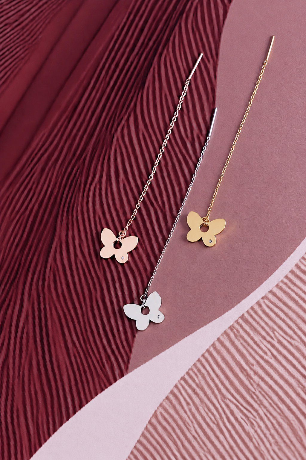 BUTTERFLY chain earrings / BUTTERFLY viseće naušnice