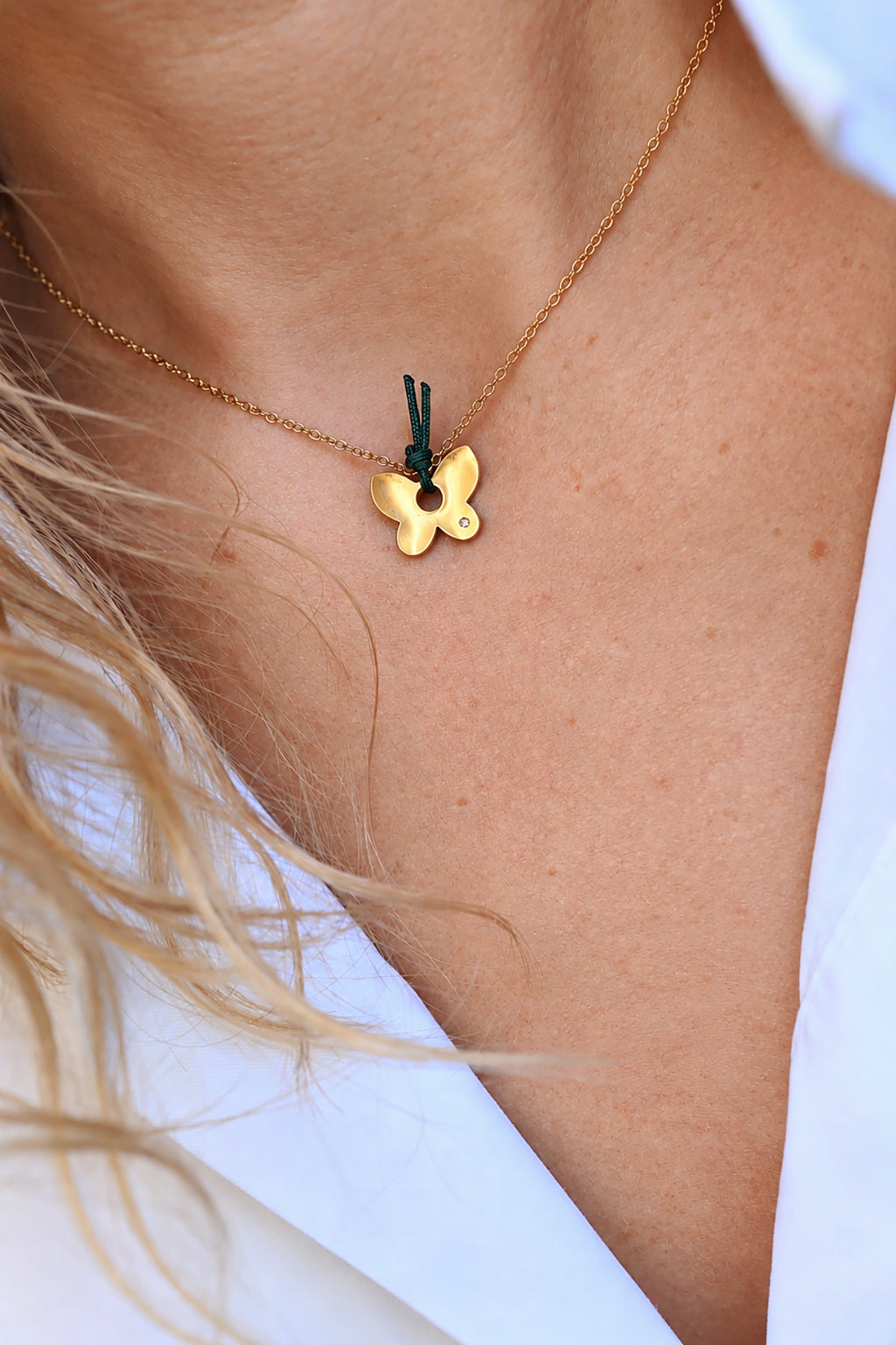 BUTTERFLY single necklace / BUTTERFLY jednostruka ogrlica