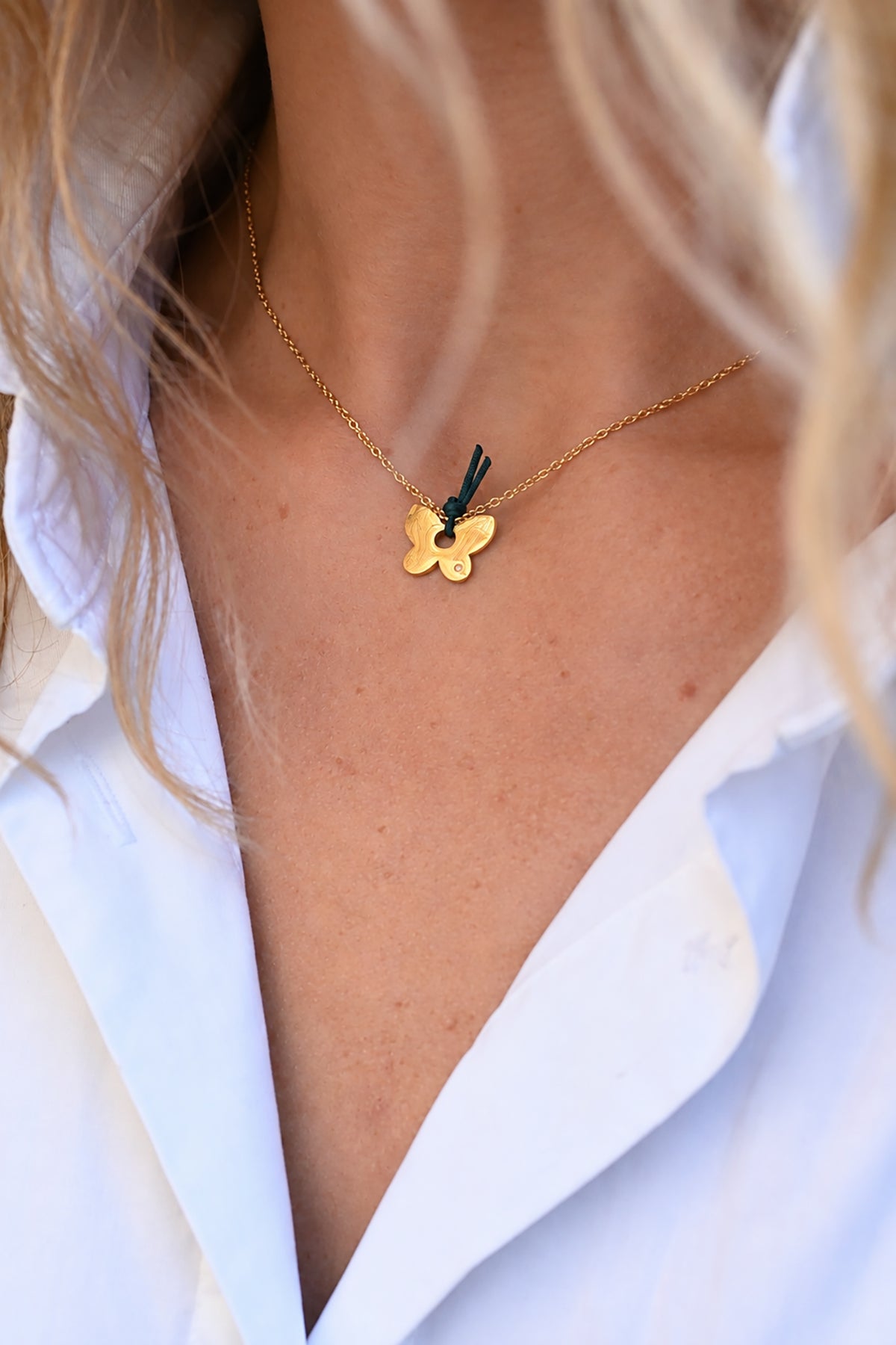 BUTTERFLY single necklace / BUTTERFLY jednostruka ogrlica