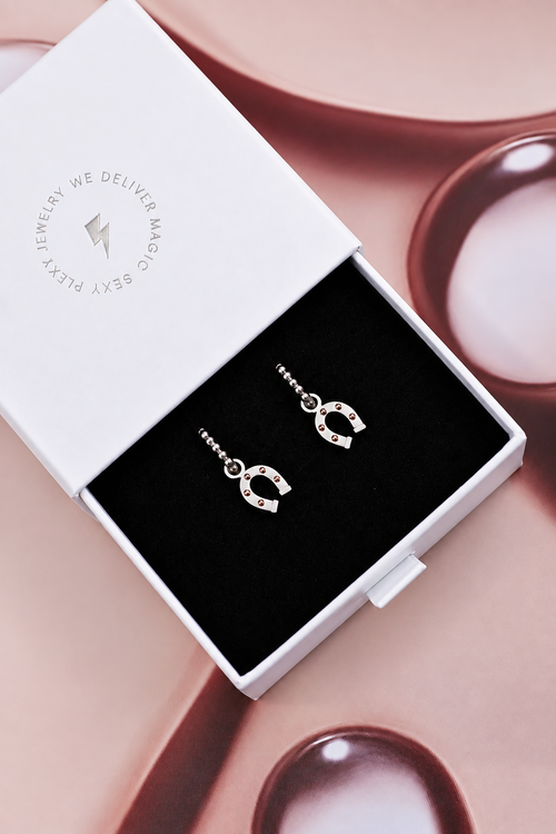 HORSHE WHISPERER dot classic hoops / HORSHE WHISPERER dot klasični ringovi