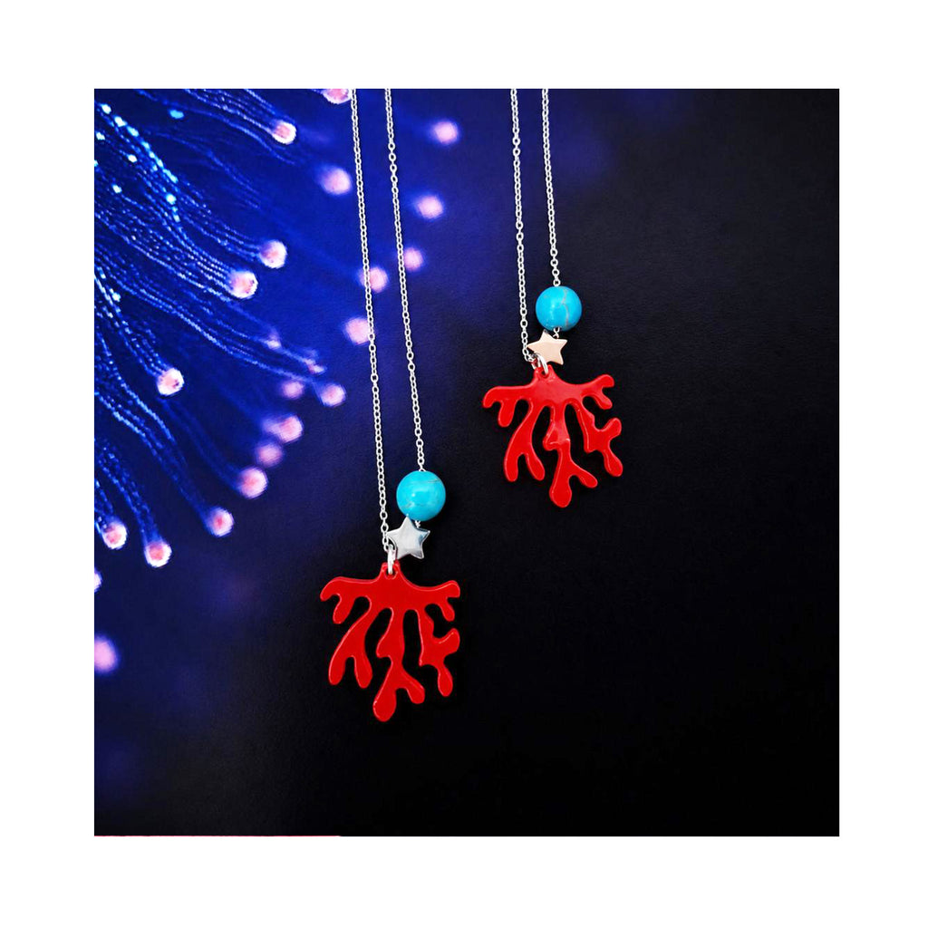 CORAL plexiglass necklace / CORAL pleksiglas ogrlica