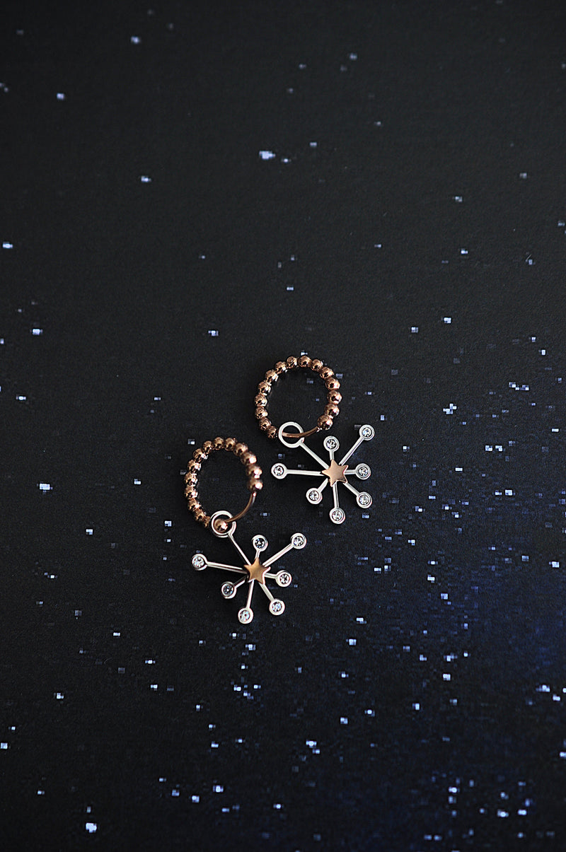 NIGHT SPARK dot classic hoops / NIGHT SPARK dot klasični ringovi