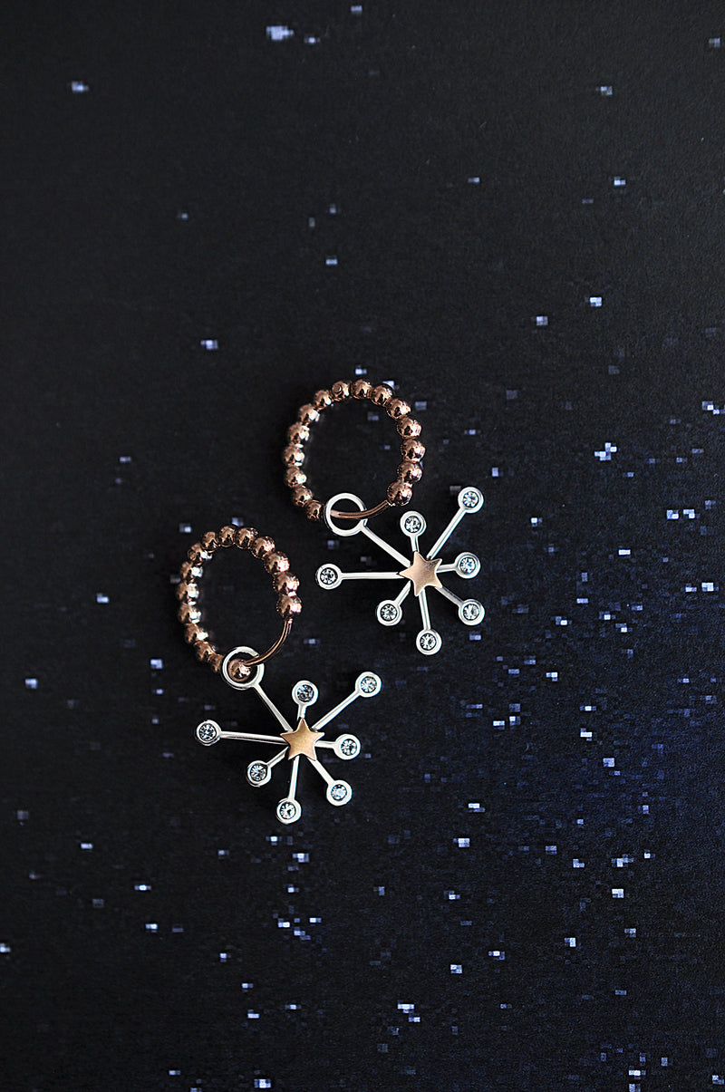 NIGHT SPARK dot classic hoops / NIGHT SPARK dot klasični ringovi